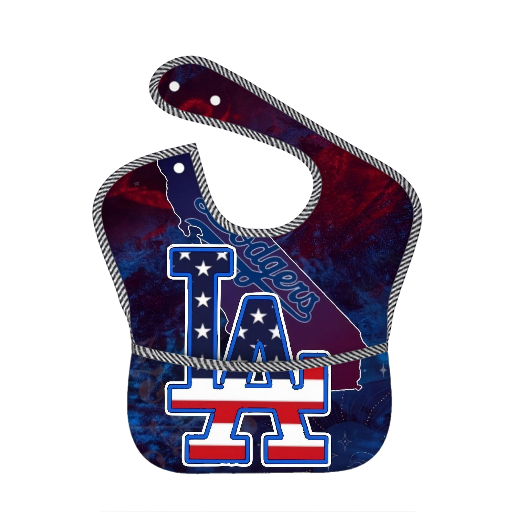  Adjustable Waterproof Toddler Bib – Full-Print Durable Polyester – Foldable Crumb Pocket – Easy Snap Closure – Soft