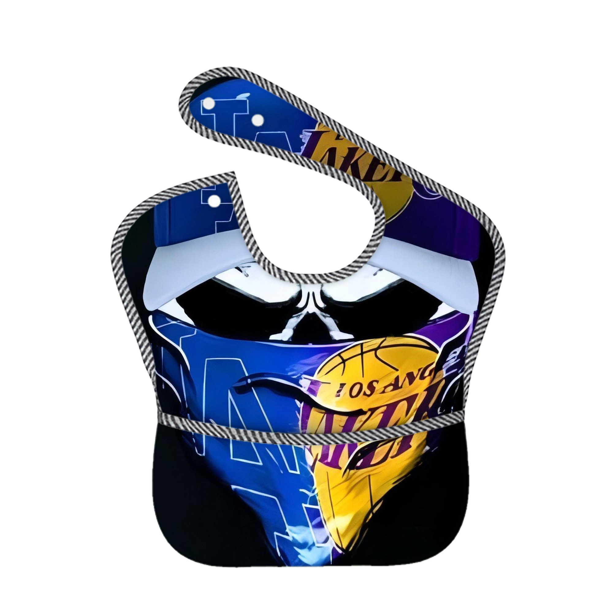  Adjustable Waterproof Toddler Bib – Full-Print Durable Polyester – Foldable Crumb Pocket – Easy Snap Closure – Soft