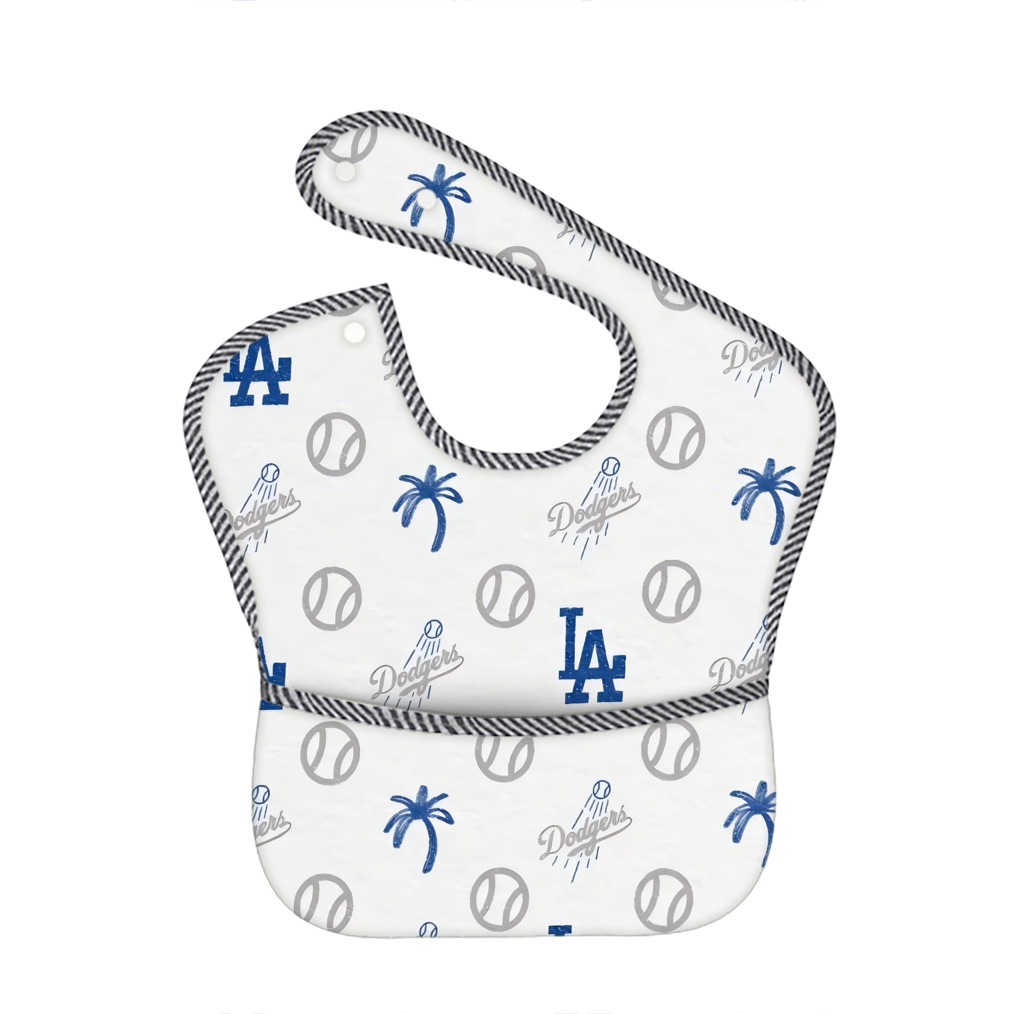  Adjustable Waterproof Toddler Bib – Full-Print Durable Polyester – Foldable Crumb Pocket – Easy Snap Closure – Soft
