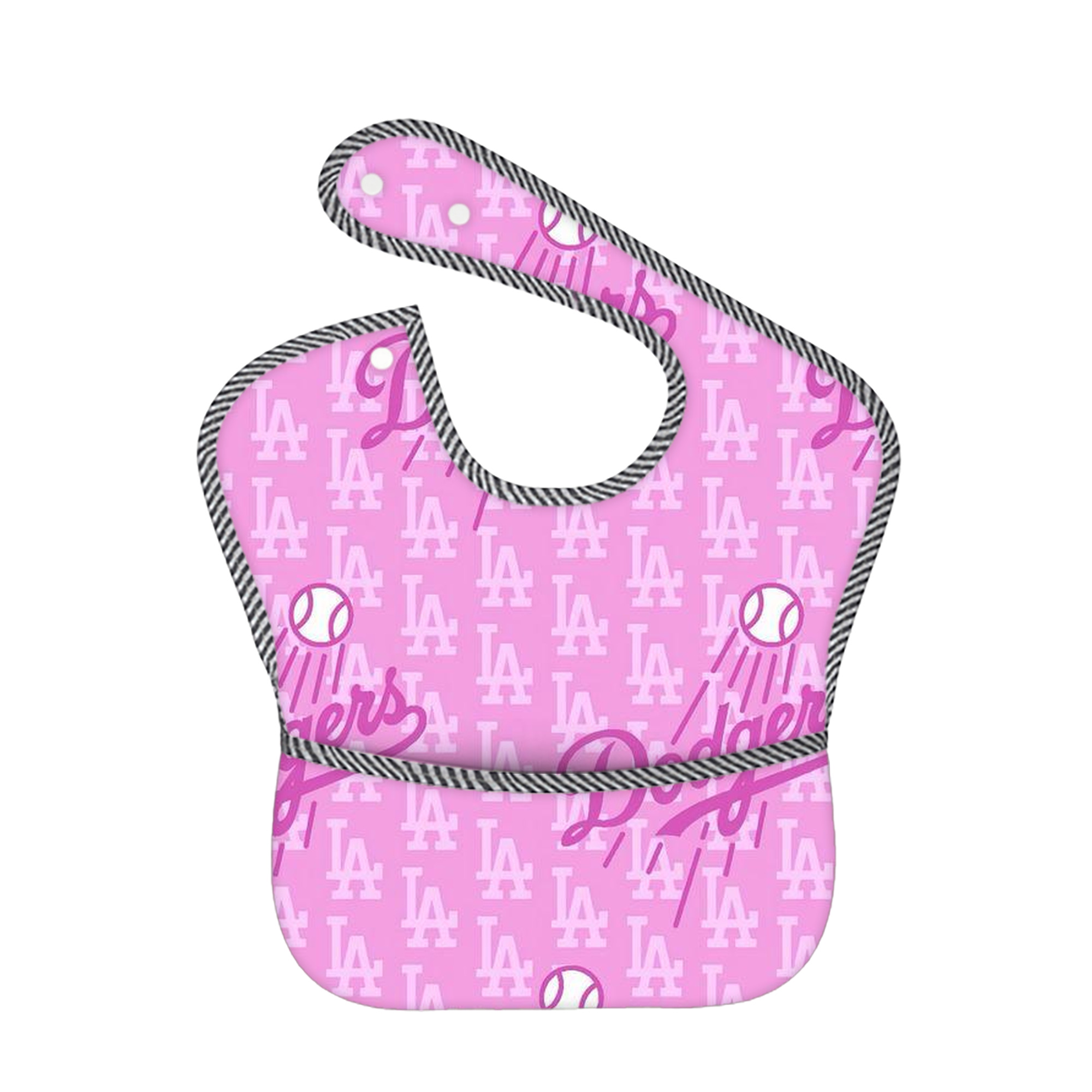  Adjustable Waterproof Toddler Bib – Full-Print Durable Polyester – Foldable Crumb Pocket – Easy Snap Closure – Soft