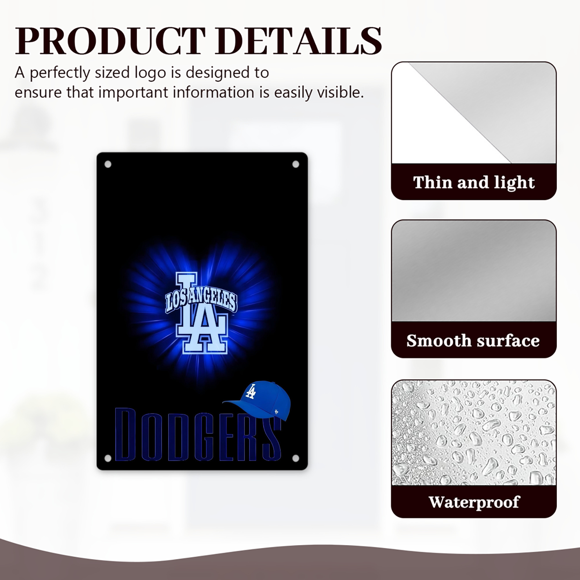  8x12inch Vertical Aluminum Sign - Durable Fade-Resistant Indoor/Outdoor Safety & Information Plaque For Office, Hotel, Restaurant, Bar, Public Spaces