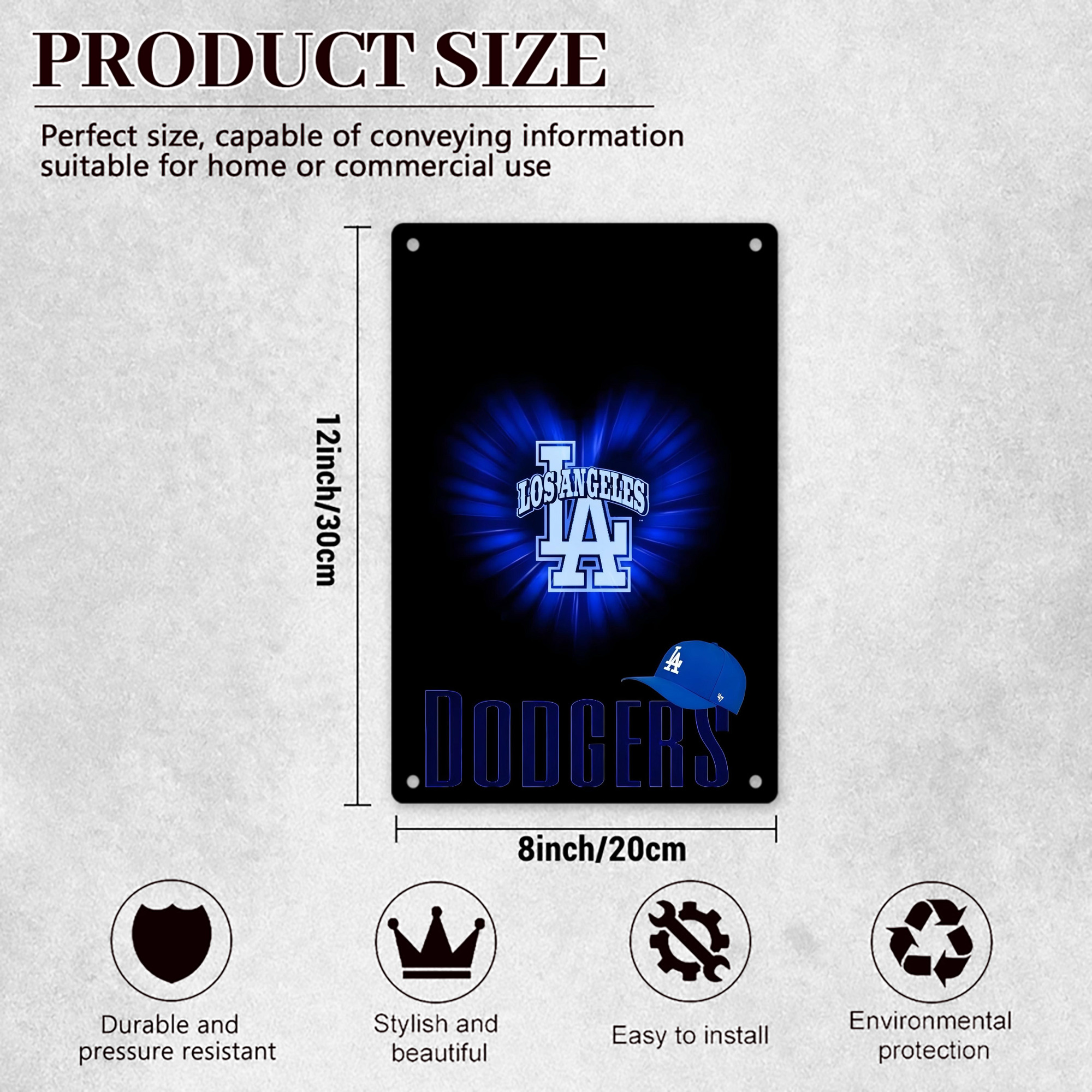  8x12inch Vertical Aluminum Sign - Durable Fade-Resistant Indoor/Outdoor Safety & Information Plaque For Office, Hotel, Restaurant, Bar, Public Spaces