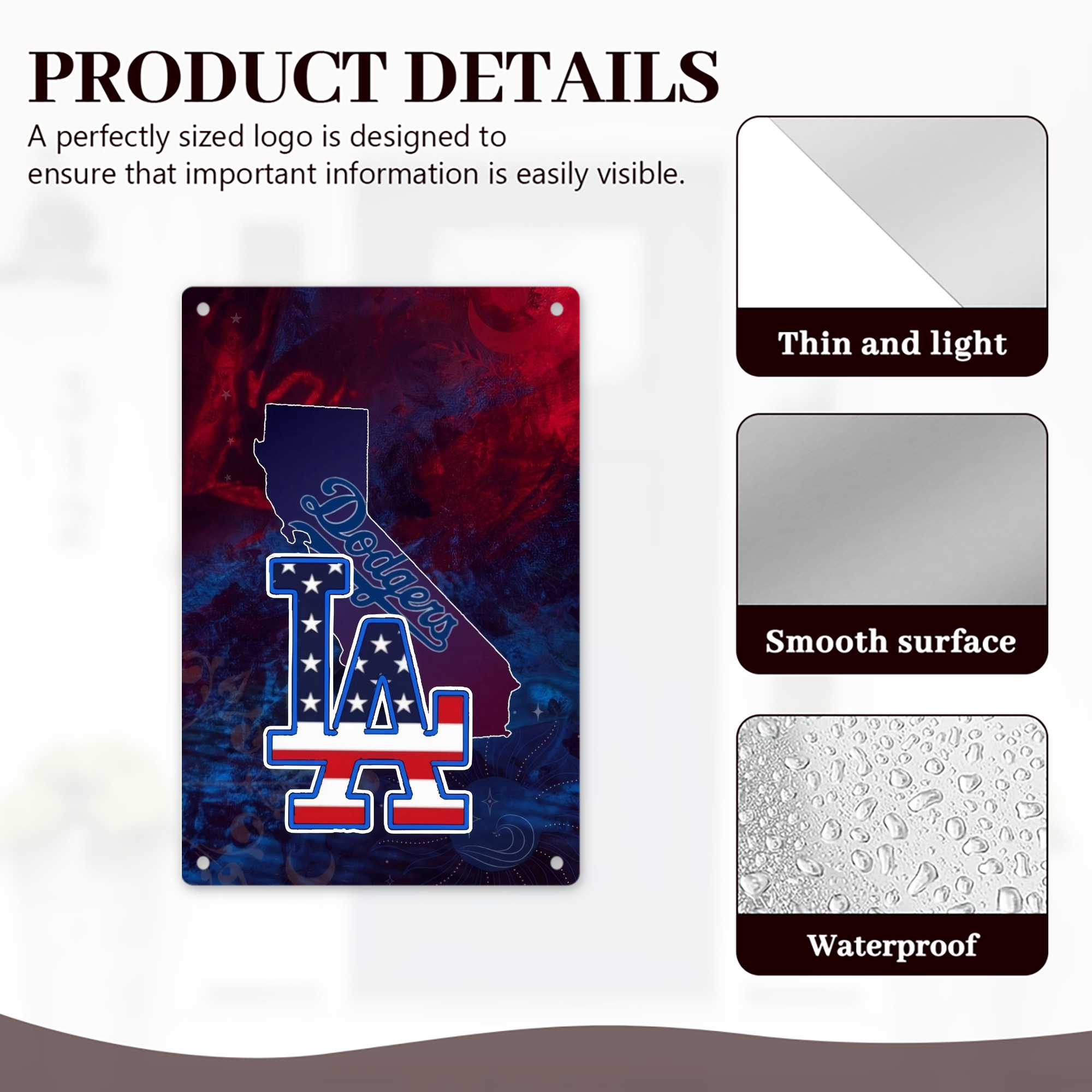  8x12inch Vertical Aluminum Sign - Durable Fade-Resistant Indoor/Outdoor Safety & Information Plaque For Office, Hotel, Restaurant, Bar, Public Spaces