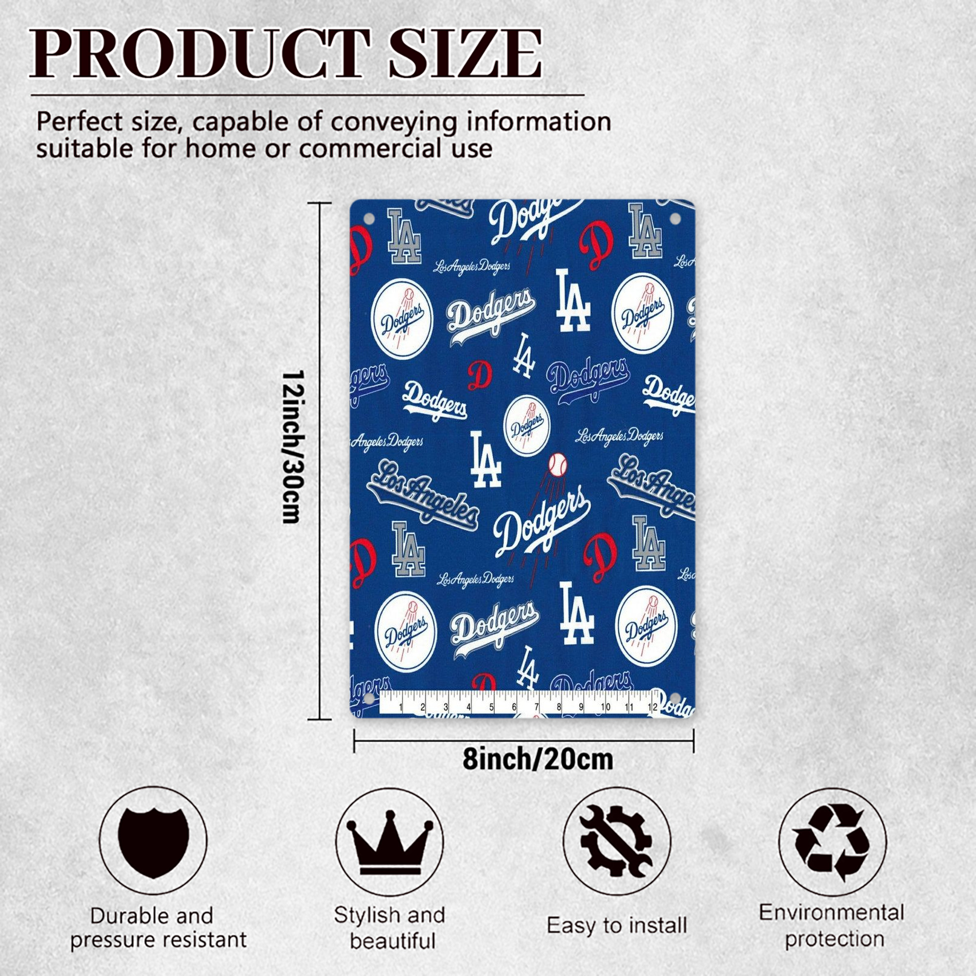  8x12inch Vertical Aluminum Sign - Durable Fade-Resistant Indoor/Outdoor Safety & Information Plaque For Office, Hotel, Restaurant, Bar, Public Spaces