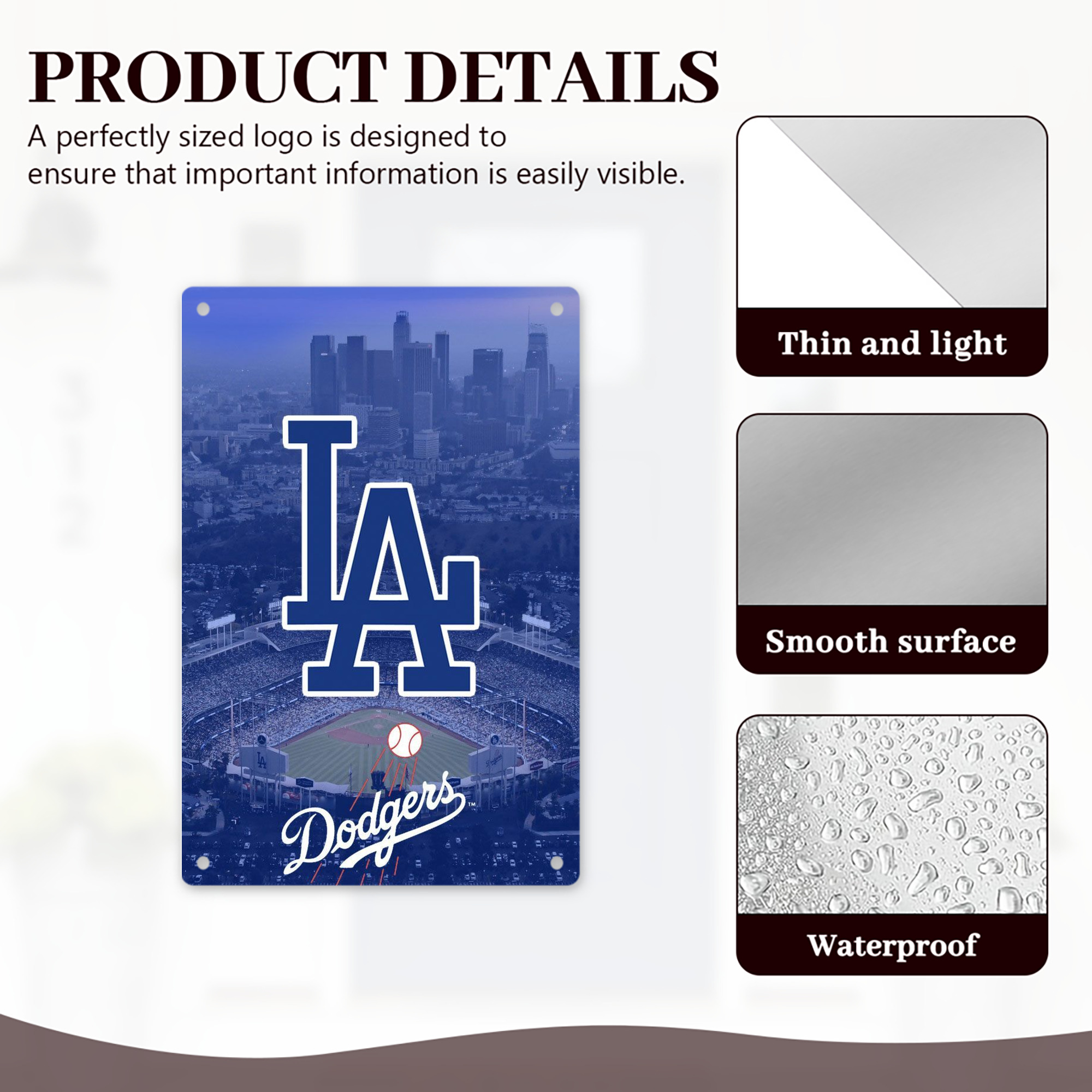  8x12inch Vertical Aluminum Sign - Durable Fade-Resistant Indoor/Outdoor Safety & Information Plaque For Office, Hotel, Restaurant, Bar, Public Spaces