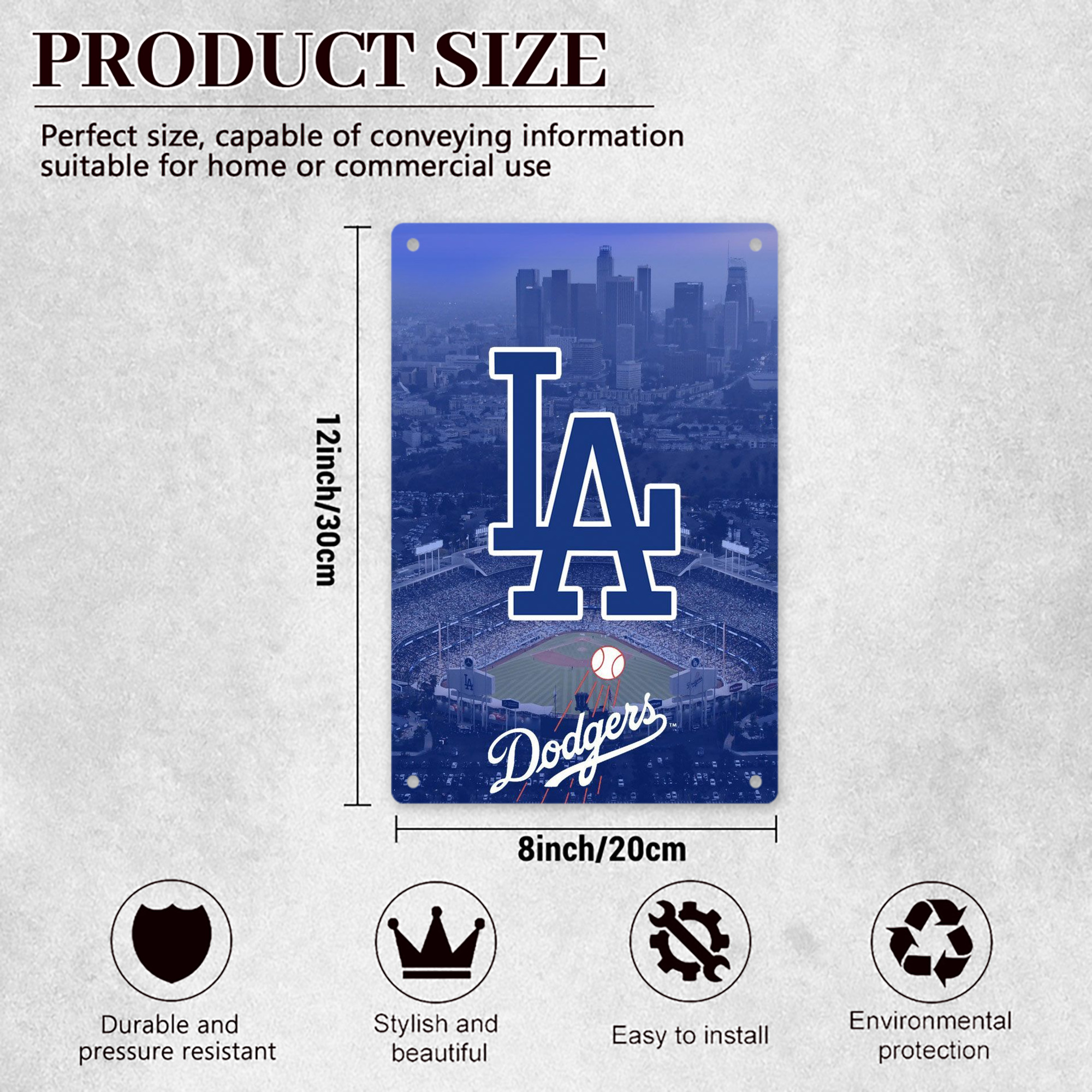  8x12inch Vertical Aluminum Sign - Durable Fade-Resistant Indoor/Outdoor Safety & Information Plaque For Office, Hotel, Restaurant, Bar, Public Spaces