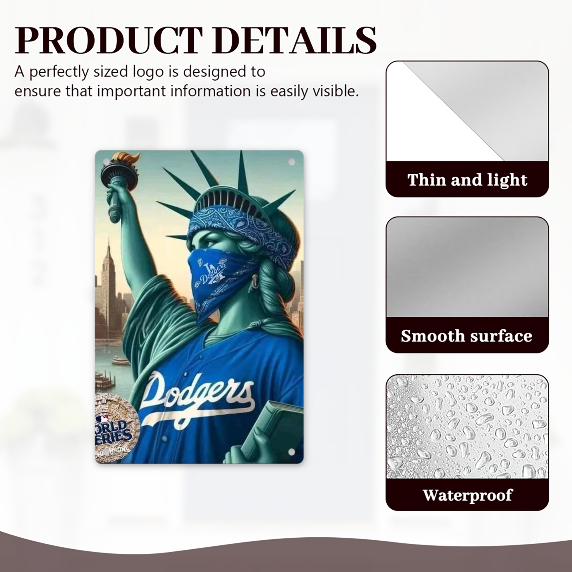  8x12inch Vertical Aluminum Sign - Durable Fade-Resistant Indoor/Outdoor Safety & Information Plaque For Office, Hotel, Restaurant, Bar, Public Spaces