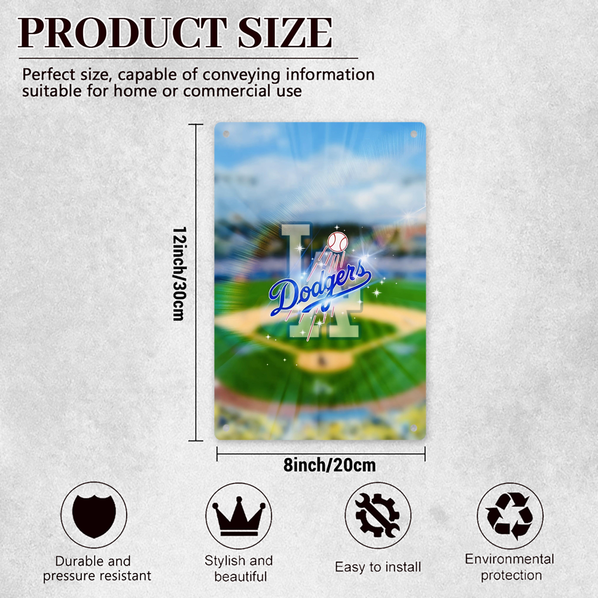  8x12inch Vertical Aluminum Sign - Durable Fade-Resistant Indoor/Outdoor Safety & Information Plaque For Office, Hotel, Restaurant, Bar, Public Spaces