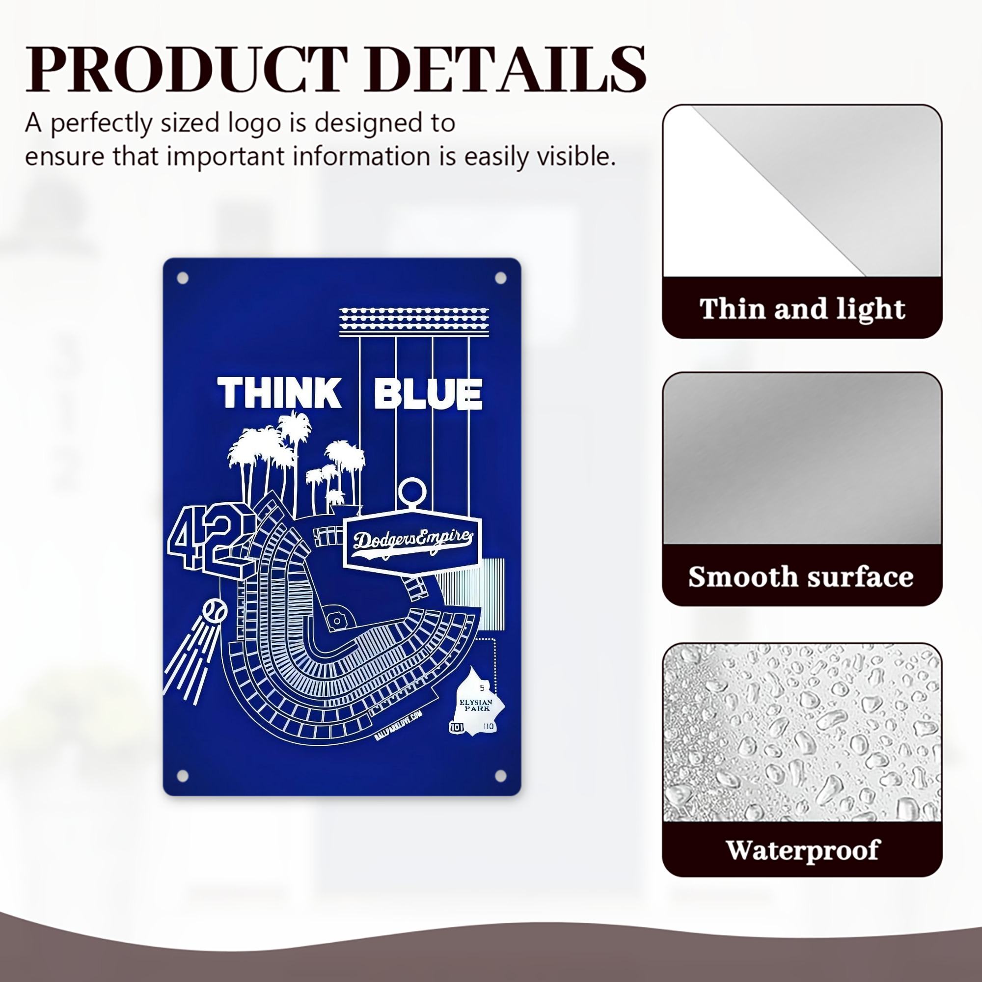  8x12inch Vertical Aluminum Sign - Durable Fade-Resistant Indoor/Outdoor Safety & Information Plaque For Office, Hotel, Restaurant, Bar, Public Spaces