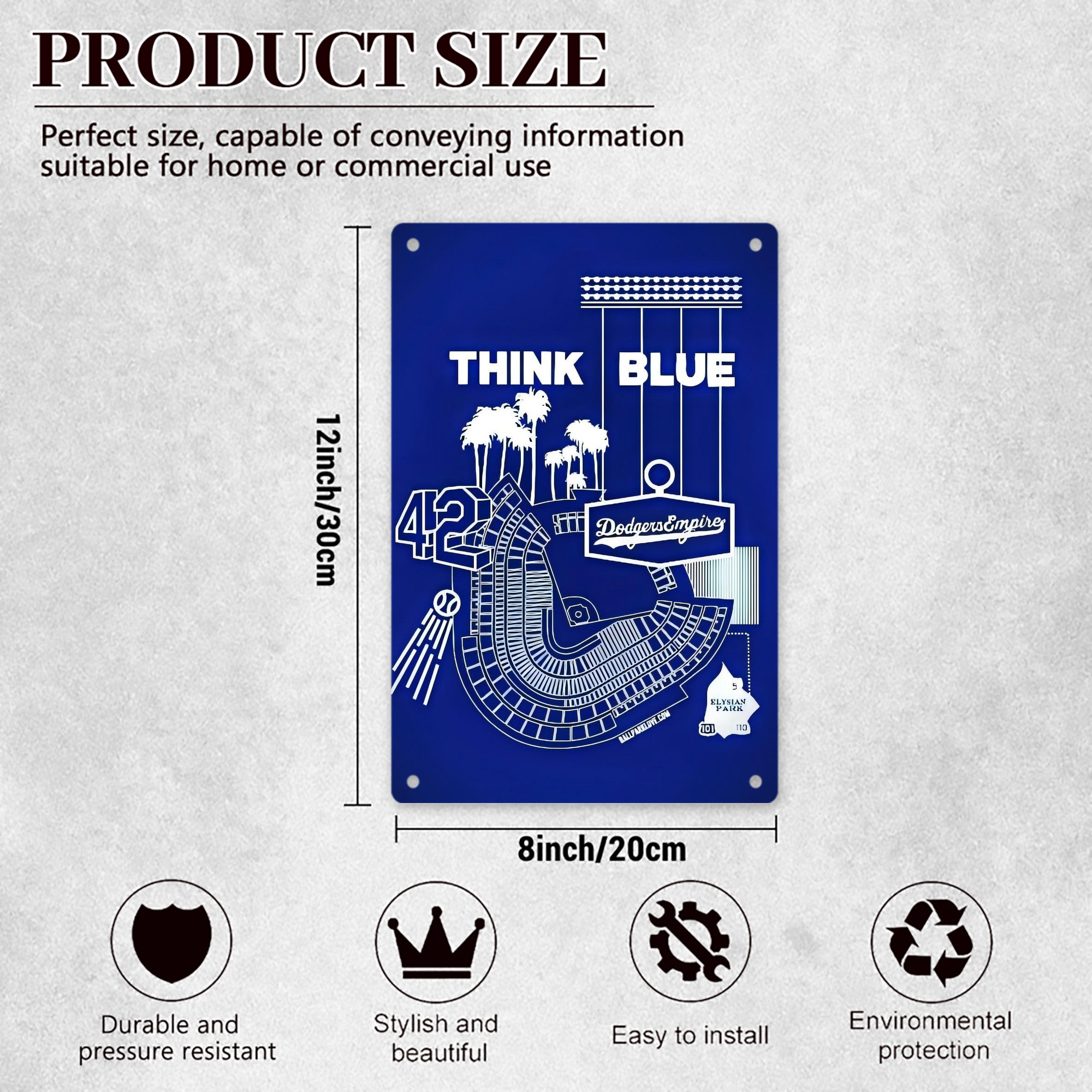  8x12inch Vertical Aluminum Sign - Durable Fade-Resistant Indoor/Outdoor Safety & Information Plaque For Office, Hotel, Restaurant, Bar, Public Spaces