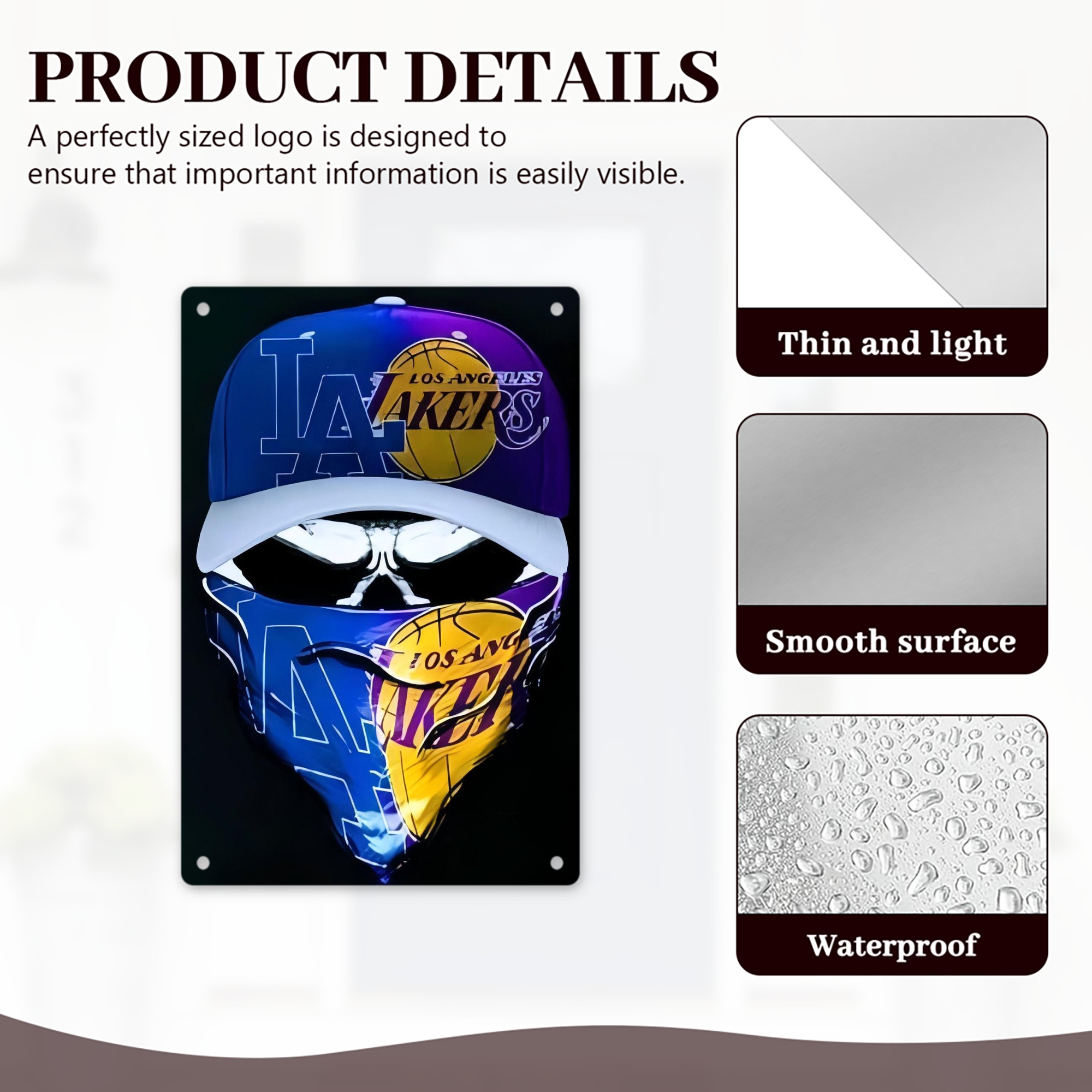  8x12inch Vertical Aluminum Sign - Durable Fade-Resistant Indoor/Outdoor Safety & Information Plaque For Office, Hotel, Restaurant, Bar, Public Spaces