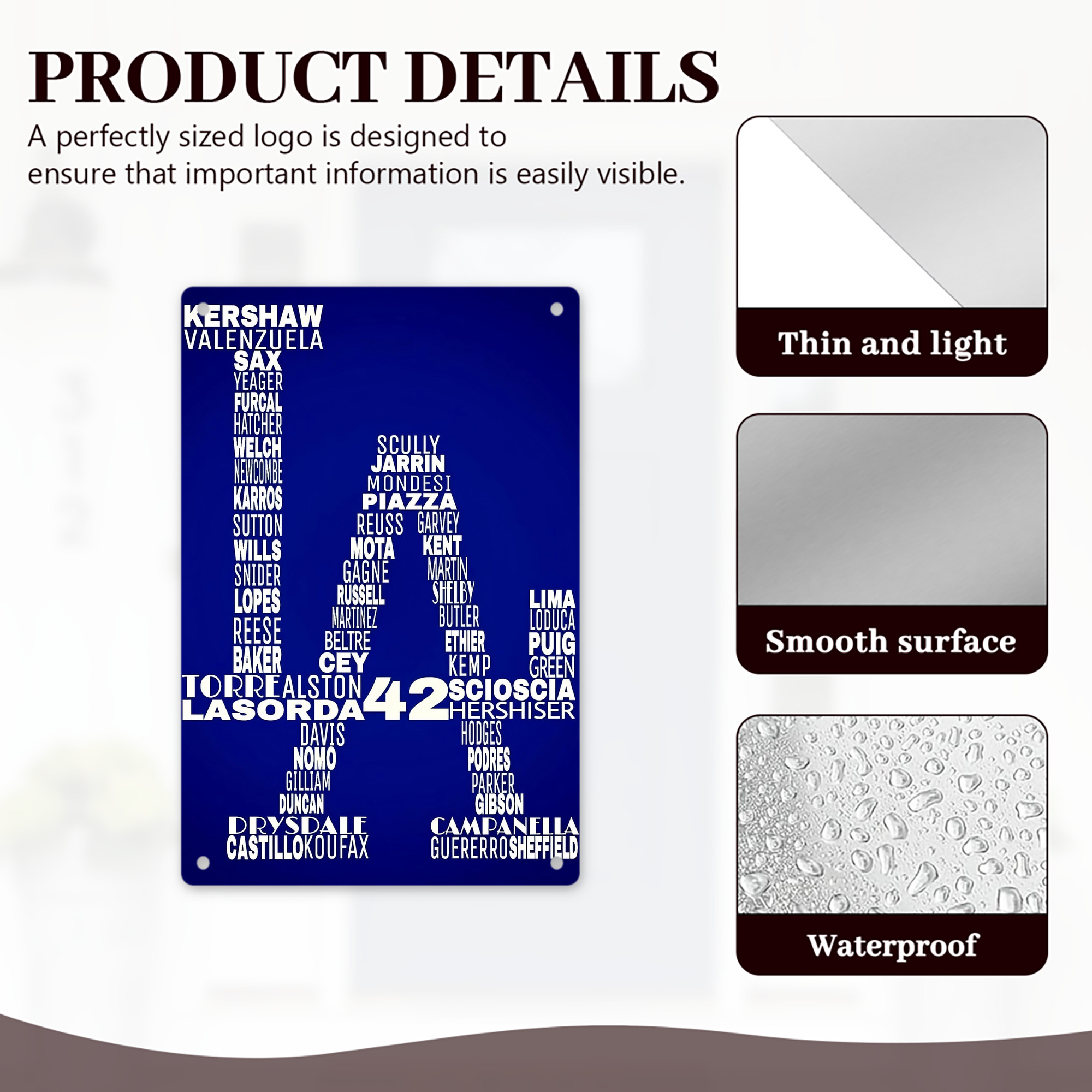  8x12inch Vertical Aluminum Sign - Durable Fade-Resistant Indoor/Outdoor Safety & Information Plaque For Office, Hotel, Restaurant, Bar, Public Spaces