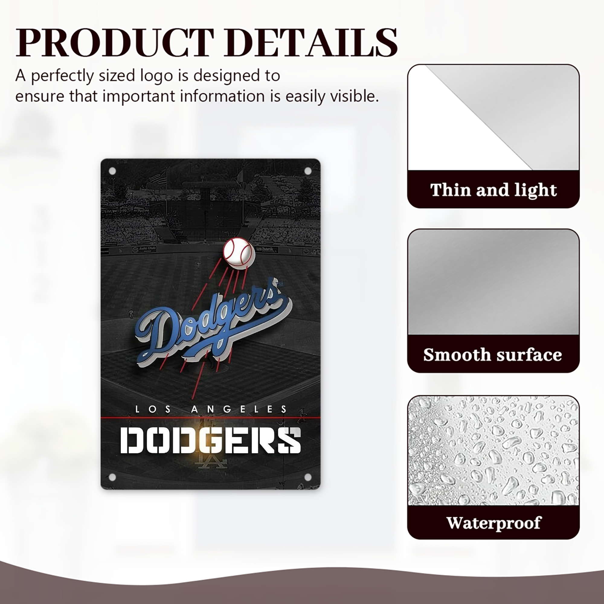  8x12inch Vertical Aluminum Sign - Durable Fade-Resistant Indoor/Outdoor Safety & Information Plaque For Office, Hotel, Restaurant, Bar, Public Spaces