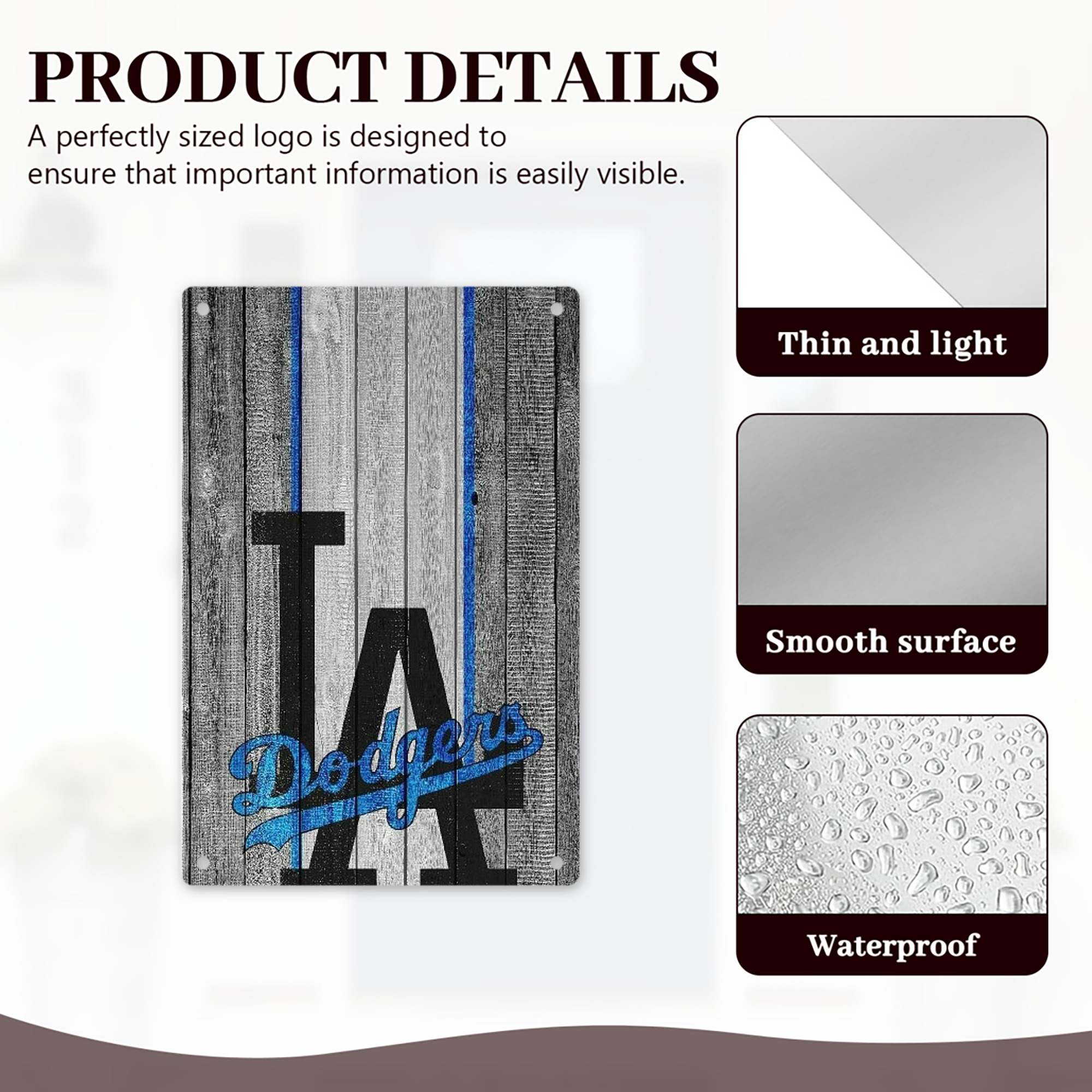  8x12inch Vertical Aluminum Sign - Durable Fade-Resistant Indoor/Outdoor Safety & Information Plaque For Office, Hotel, Restaurant, Bar, Public Spaces