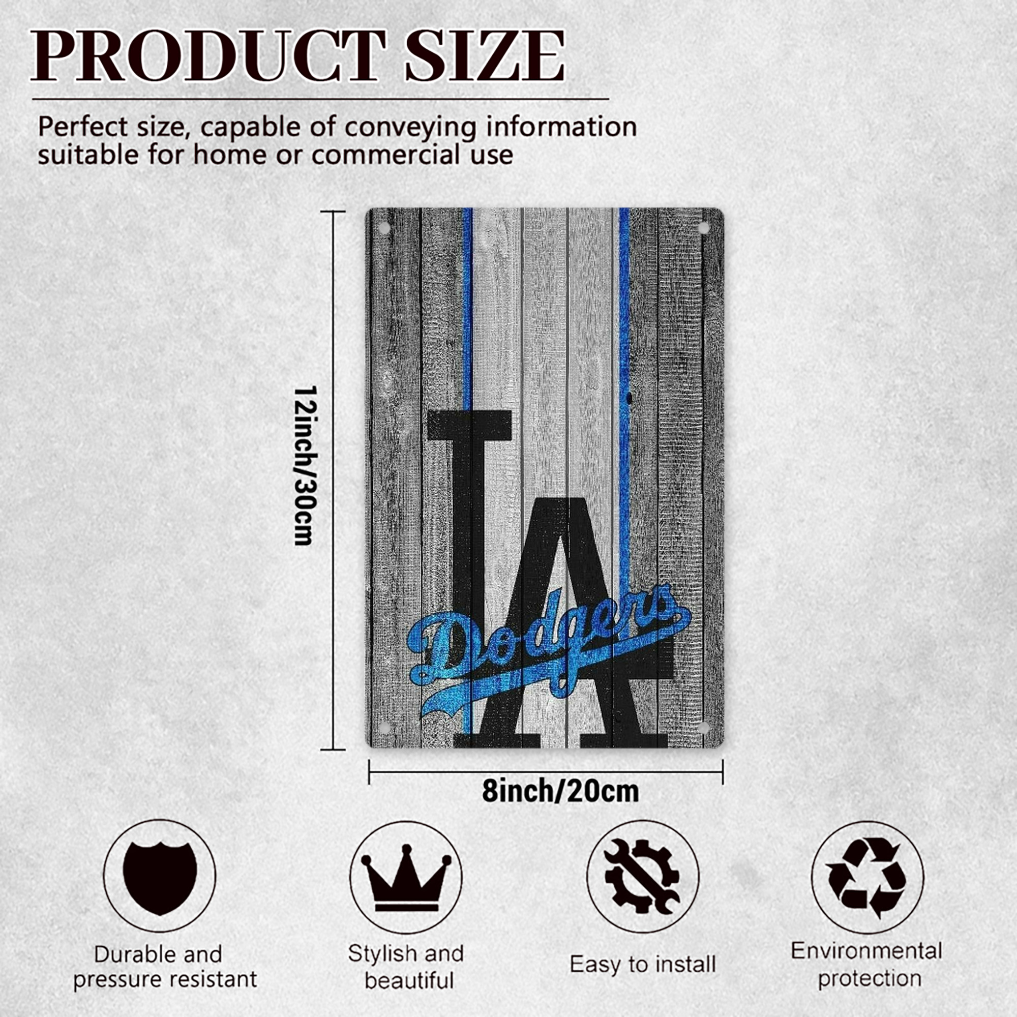  8x12inch Vertical Aluminum Sign - Durable Fade-Resistant Indoor/Outdoor Safety & Information Plaque For Office, Hotel, Restaurant, Bar, Public Spaces