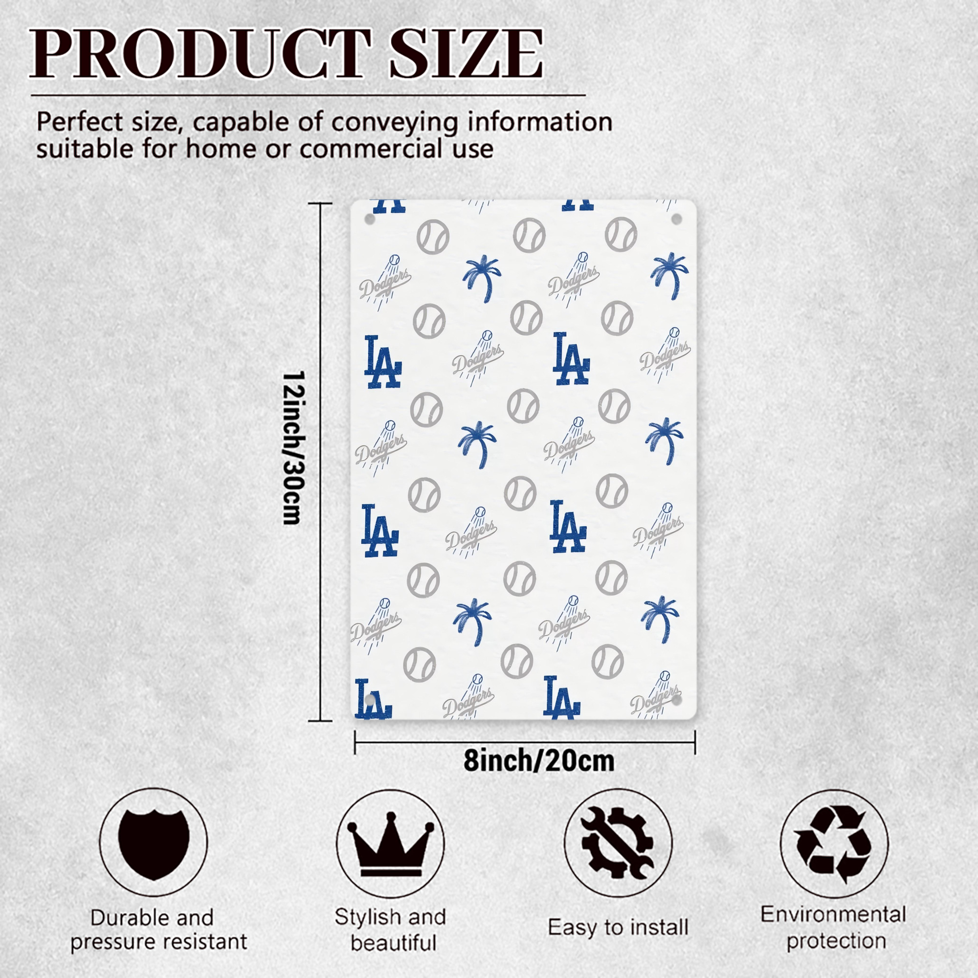  8x12inch Vertical Aluminum Sign - Durable Fade-Resistant Indoor/Outdoor Safety & Information Plaque For Office, Hotel, Restaurant, Bar, Public Spaces