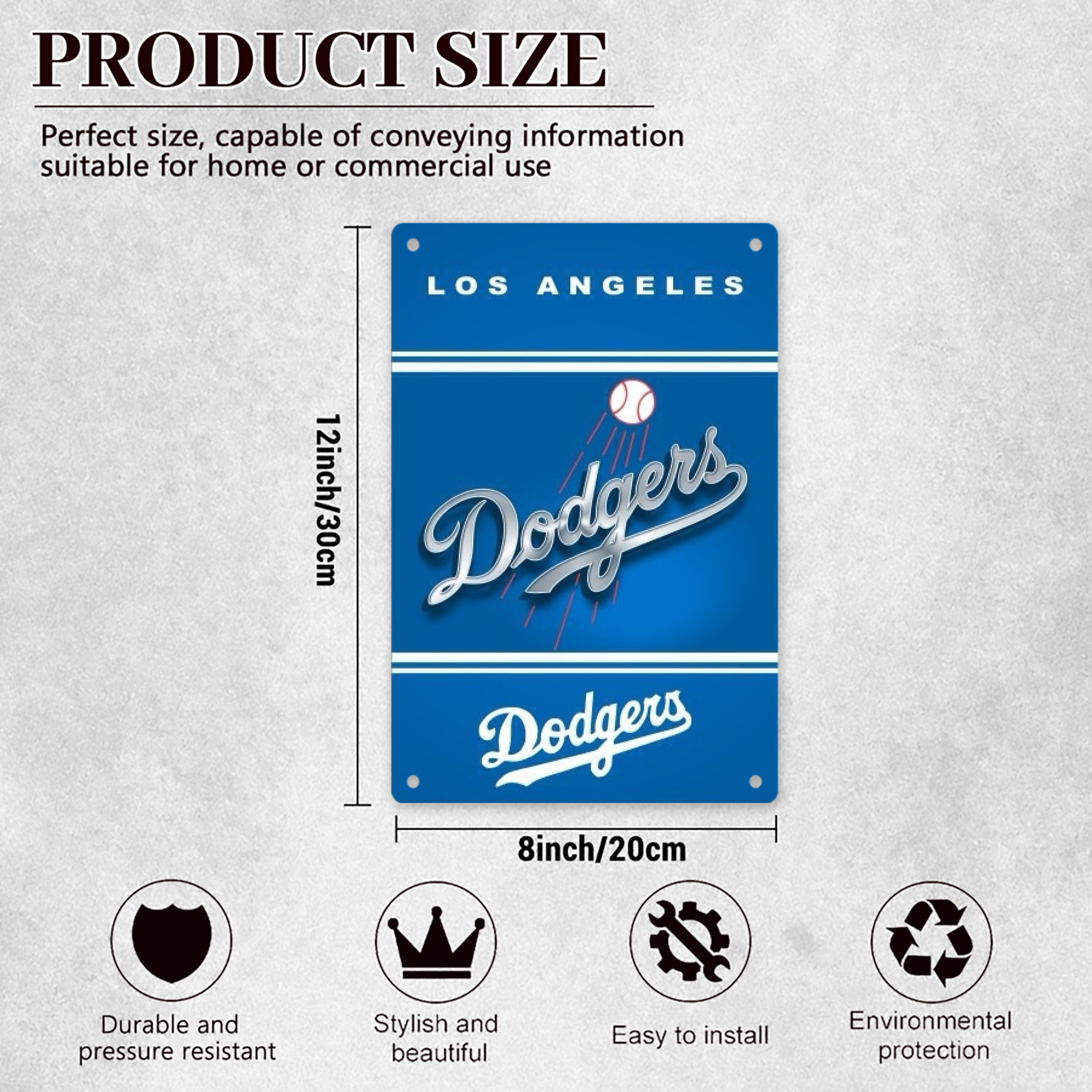  8x12inch Vertical Aluminum Sign - Durable Fade-Resistant Indoor/Outdoor Safety & Information Plaque For Office, Hotel, Restaurant, Bar, Public Spaces