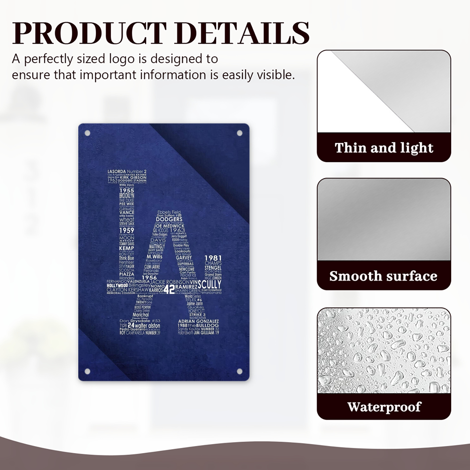  8x12inch Vertical Aluminum Sign - Durable Fade-Resistant Indoor/Outdoor Safety & Information Plaque For Office, Hotel, Restaurant, Bar, Public Spaces