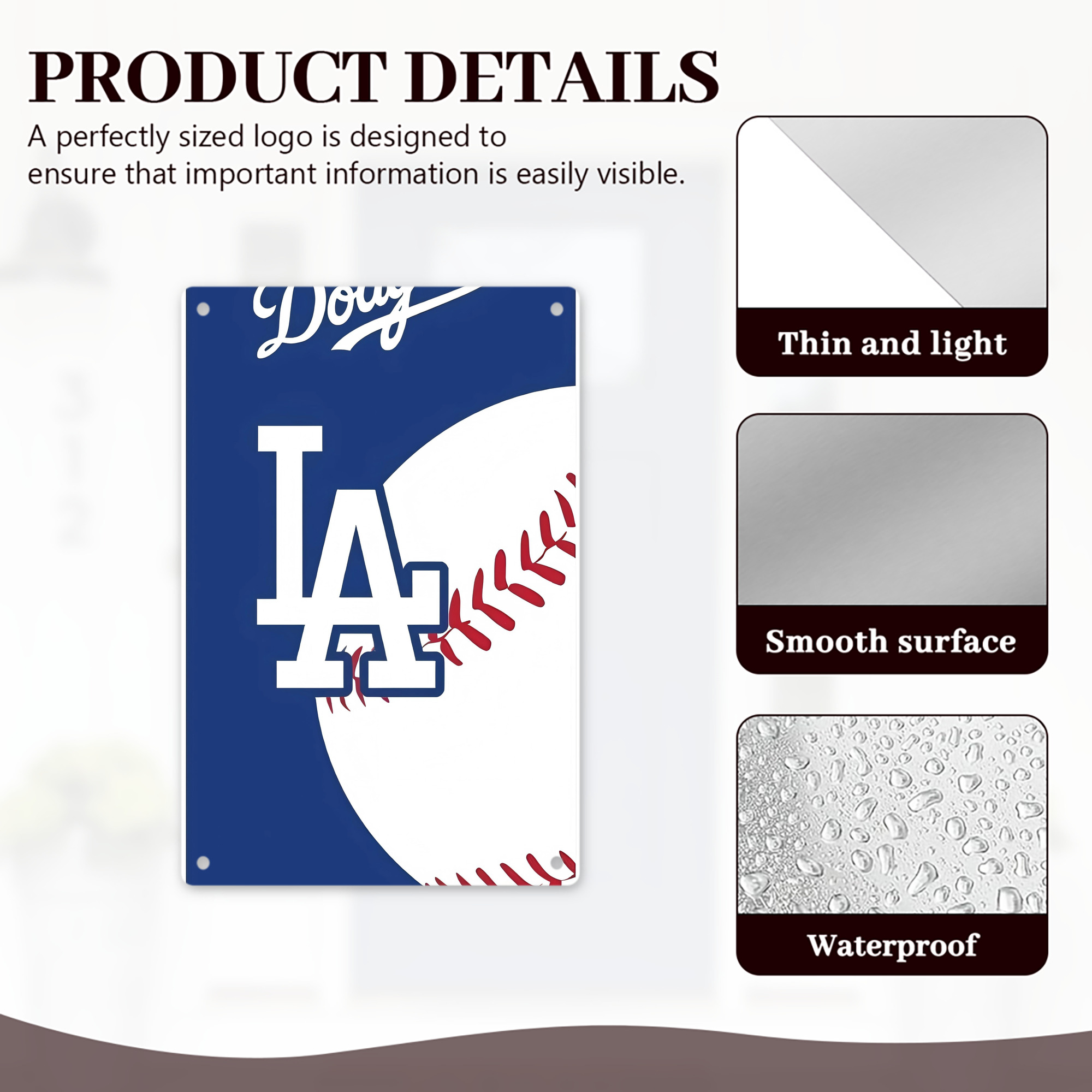  8x12inch Vertical Aluminum Sign - Durable Fade-Resistant Indoor/Outdoor Safety & Information Plaque For Office, Hotel, Restaurant, Bar, Public Spaces