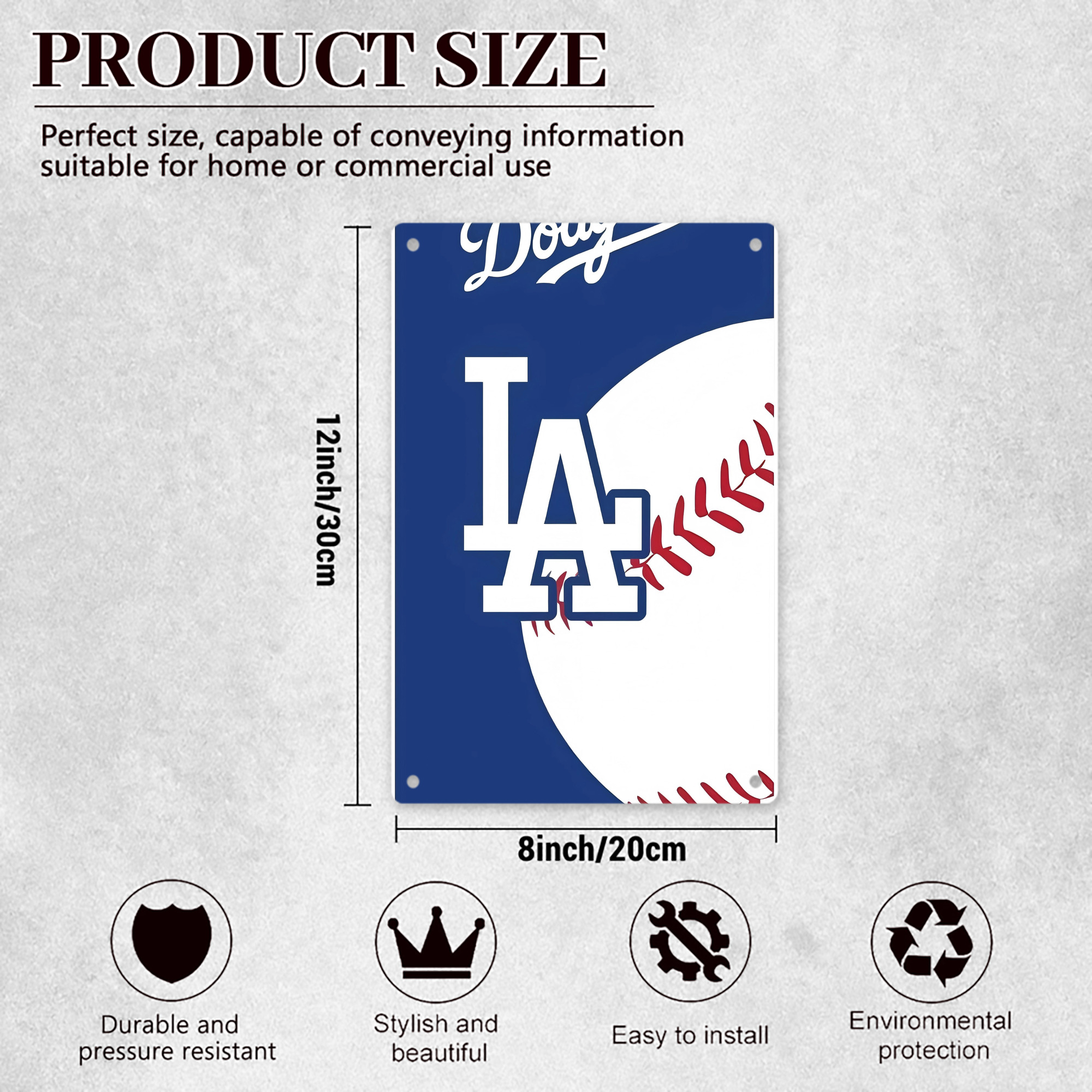  8x12inch Vertical Aluminum Sign - Durable Fade-Resistant Indoor/Outdoor Safety & Information Plaque For Office, Hotel, Restaurant, Bar, Public Spaces