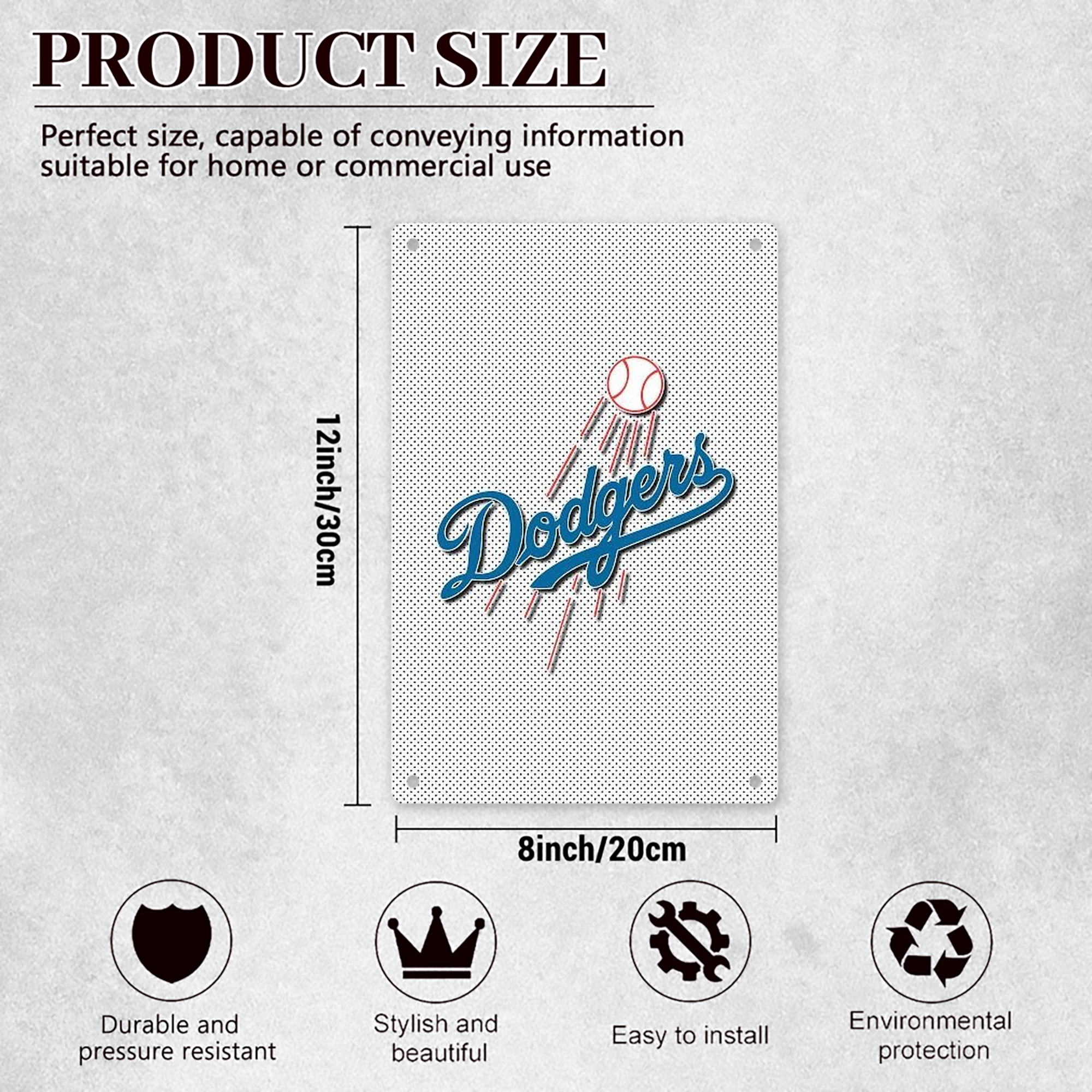  8x12inch Vertical Aluminum Sign - Durable Fade-Resistant Indoor/Outdoor Safety & Information Plaque For Office, Hotel, Restaurant, Bar, Public Spaces