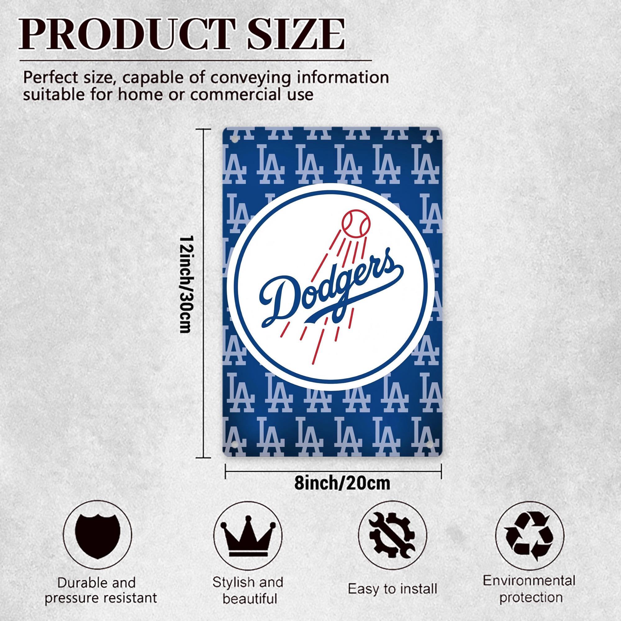  8x12inch Vertical Aluminum Sign - Durable Fade-Resistant Indoor/Outdoor Safety & Information Plaque For Office, Hotel, Restaurant, Bar, Public Spaces