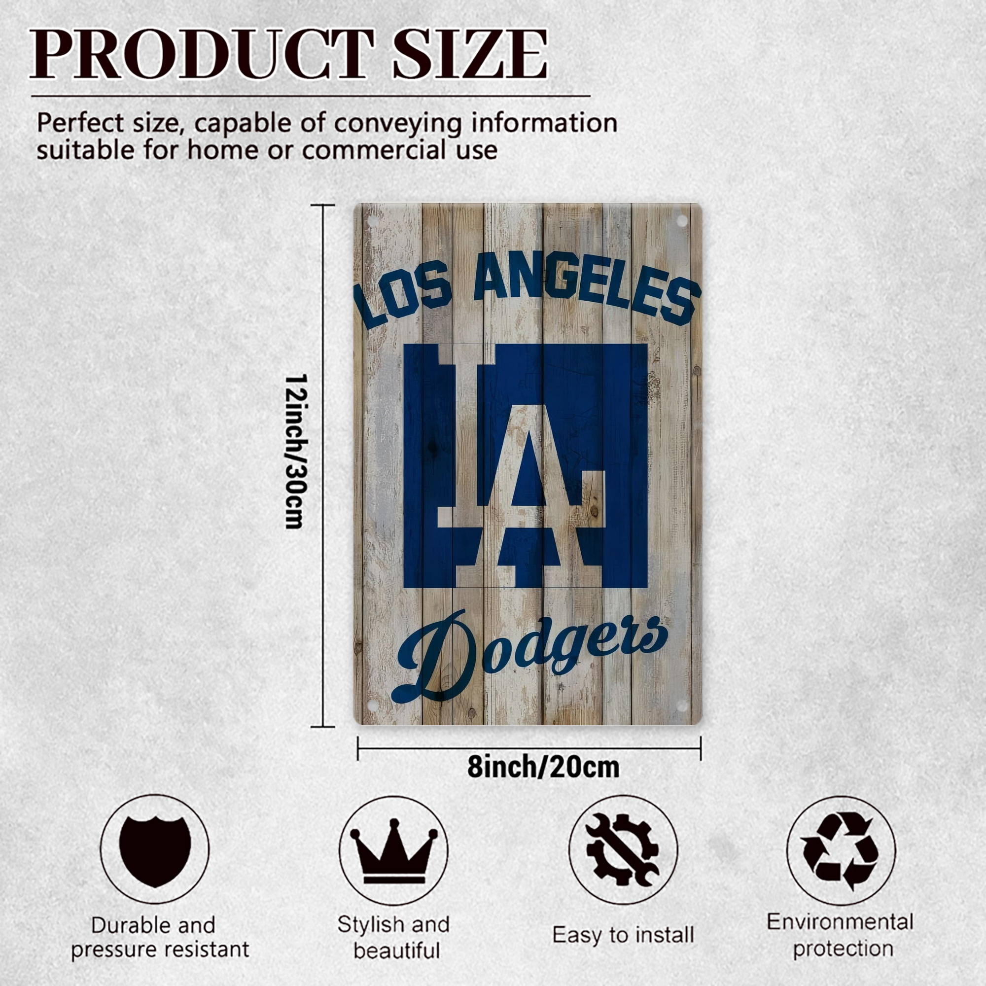  8x12inch Vertical Aluminum Sign - Durable Fade-Resistant Indoor/Outdoor Safety & Information Plaque For Office, Hotel, Restaurant, Bar, Public Spaces