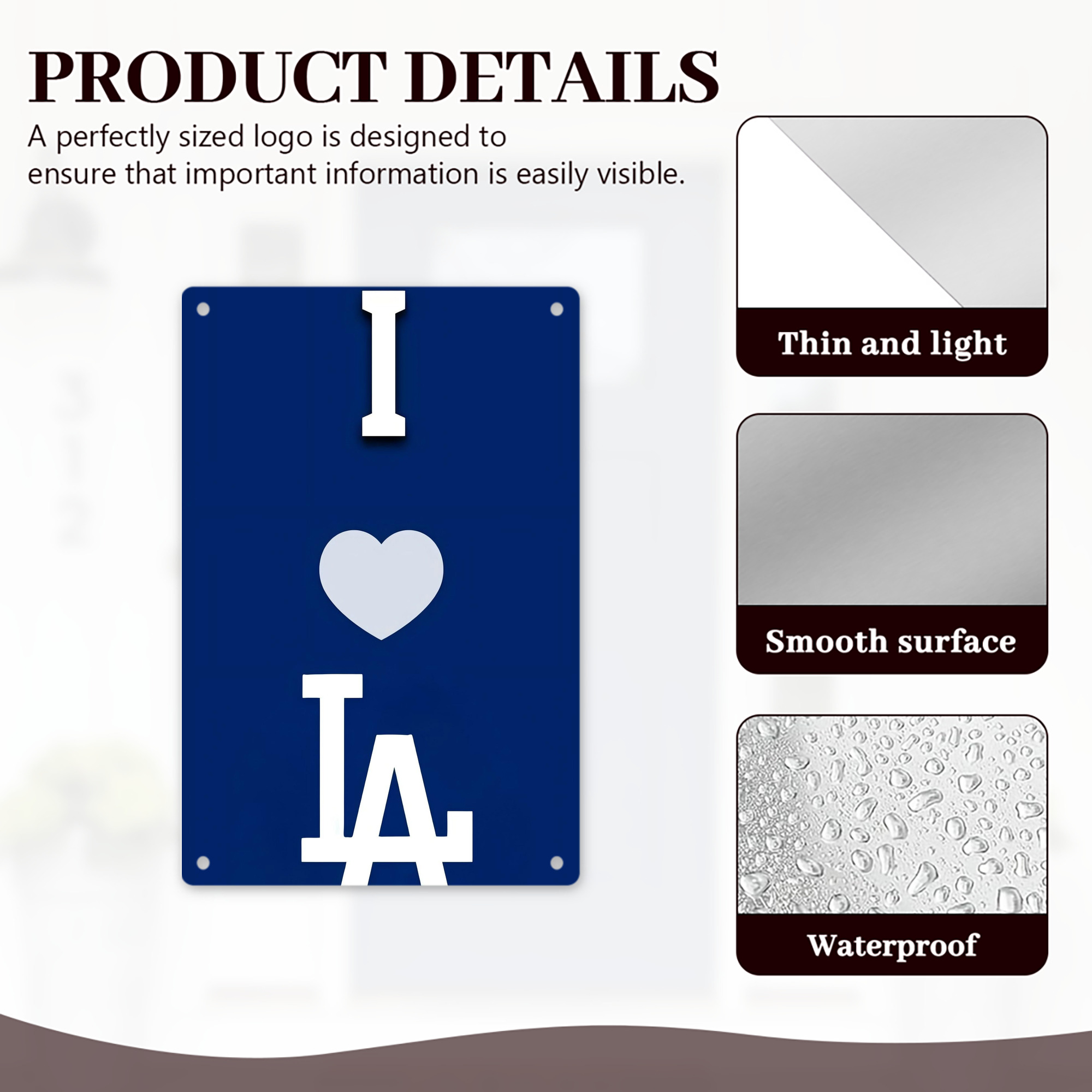  8x12inch Vertical Aluminum Sign - Durable Fade-Resistant Indoor/Outdoor Safety & Information Plaque For Office, Hotel, Restaurant, Bar, Public Spaces