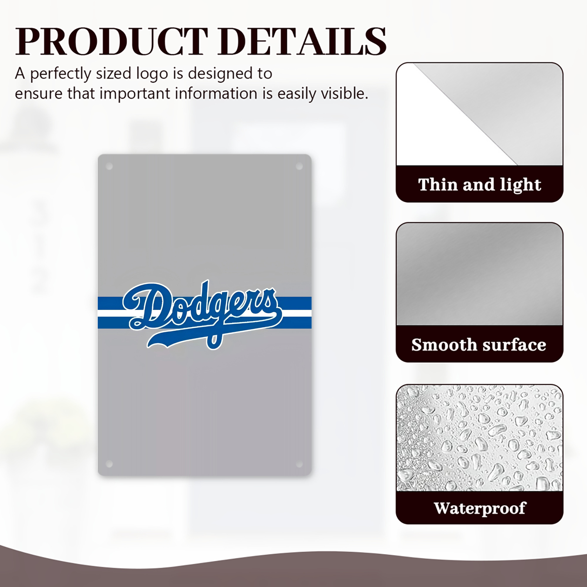  8x12inch Vertical Aluminum Sign - Durable Fade-Resistant Indoor/Outdoor Safety & Information Plaque For Office, Hotel, Restaurant, Bar, Public Spaces