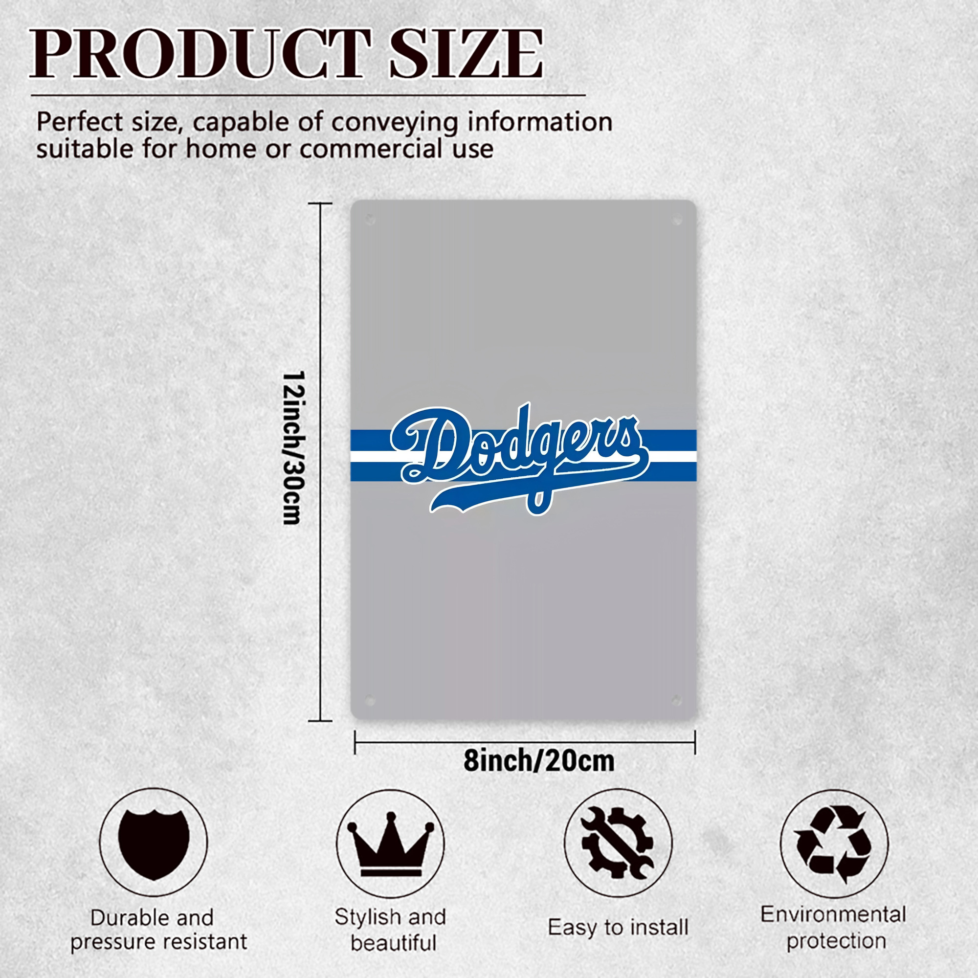  8x12inch Vertical Aluminum Sign - Durable Fade-Resistant Indoor/Outdoor Safety & Information Plaque For Office, Hotel, Restaurant, Bar, Public Spaces