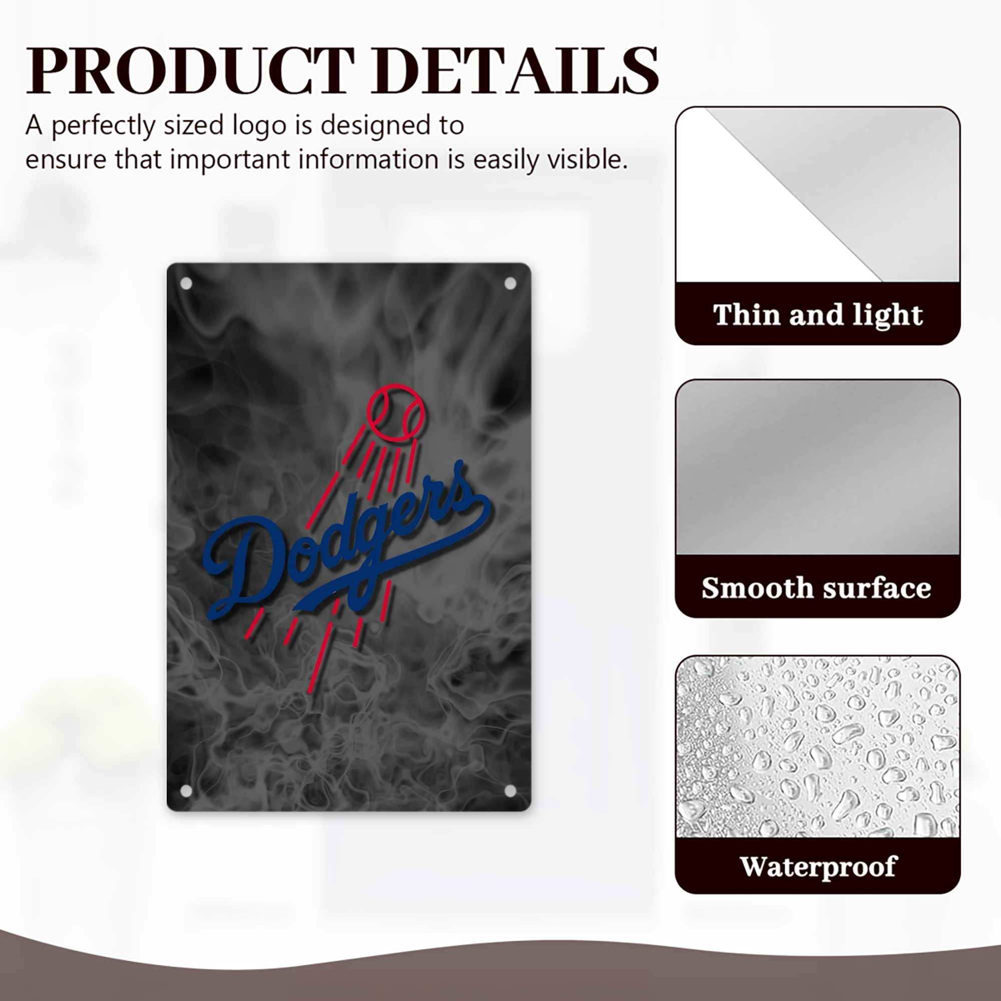  8x12inch Vertical Aluminum Sign - Durable Fade-Resistant Indoor/Outdoor Safety & Information Plaque For Office, Hotel, Restaurant, Bar, Public Spaces