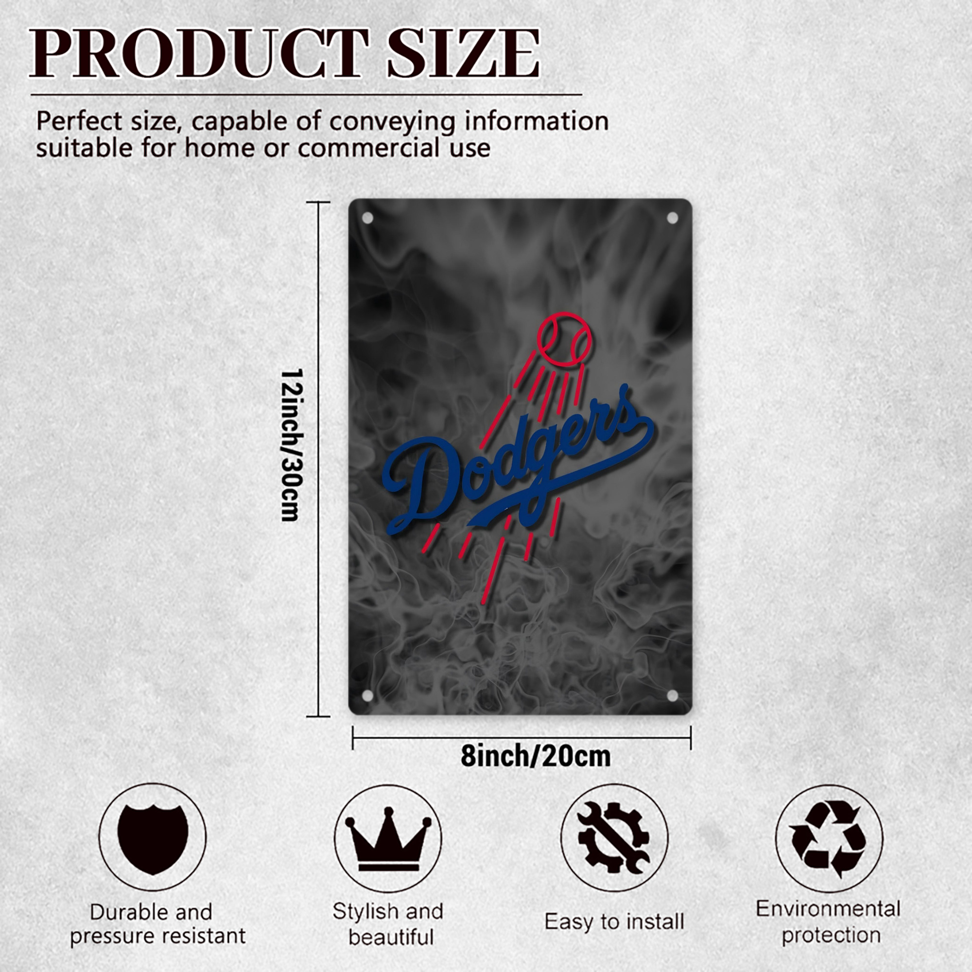  8x12inch Vertical Aluminum Sign - Durable Fade-Resistant Indoor/Outdoor Safety & Information Plaque For Office, Hotel, Restaurant, Bar, Public Spaces