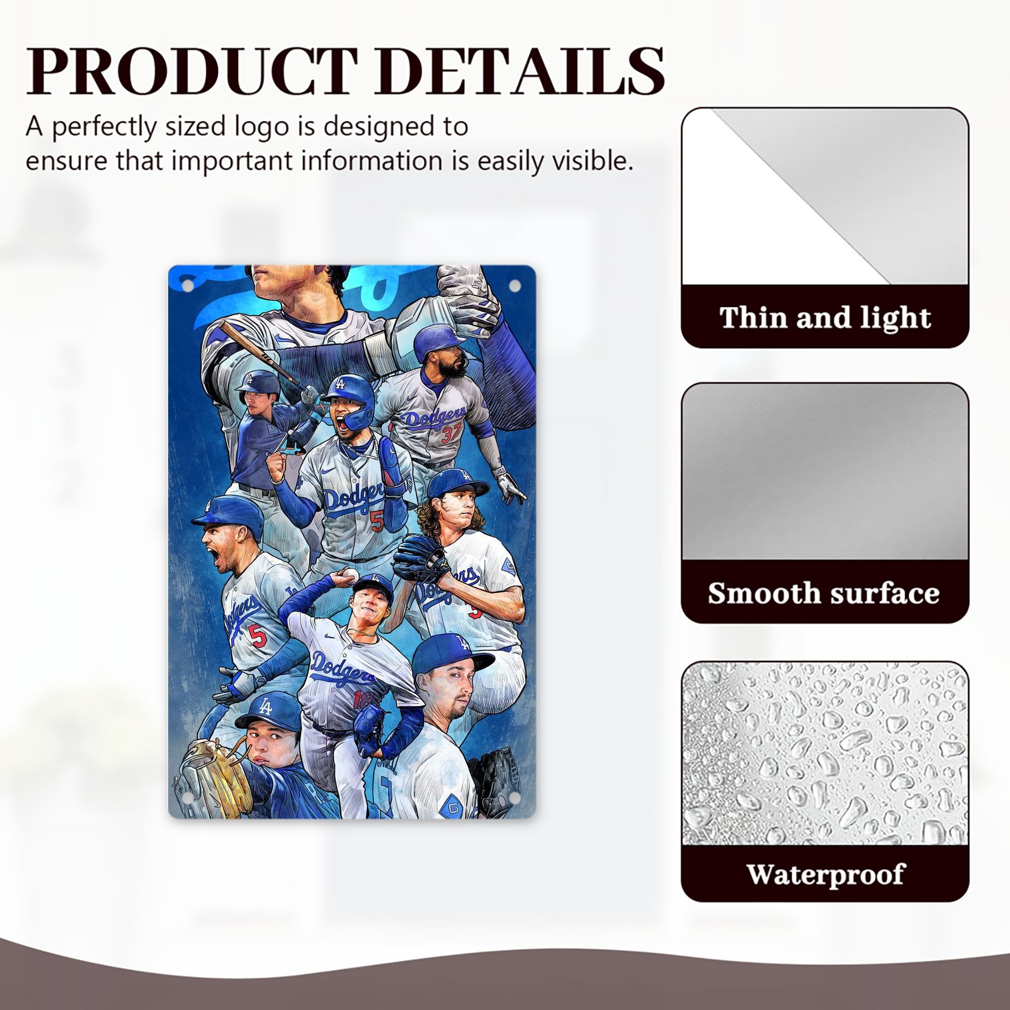  8x12inch Vertical Aluminum Sign - Durable Fade-Resistant Indoor/Outdoor Safety & Information Plaque For Office, Hotel, Restaurant, Bar, Public Spaces