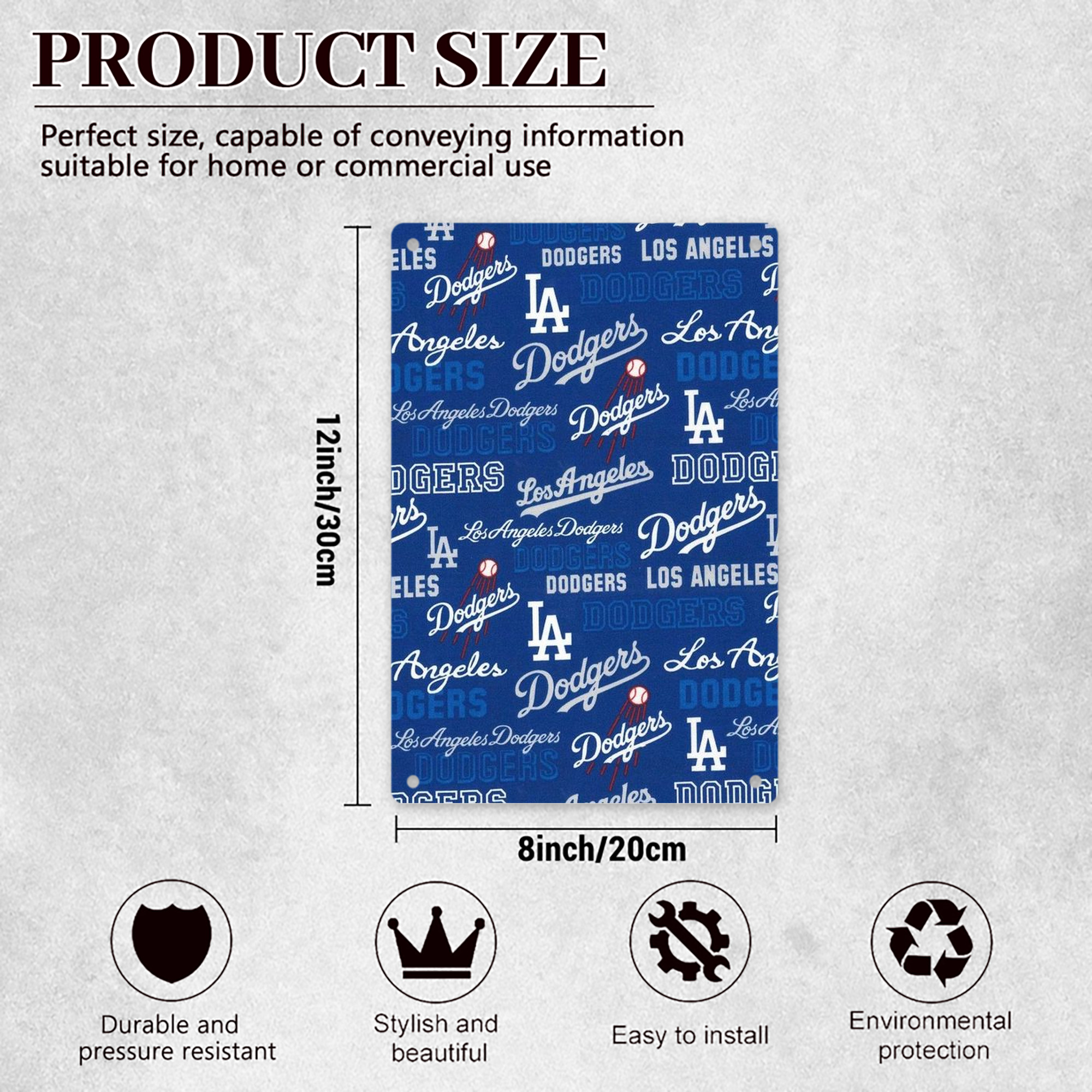  8x12inch Vertical Aluminum Sign - Durable Fade-Resistant Indoor/Outdoor Safety & Information Plaque For Office, Hotel, Restaurant, Bar, Public Spaces