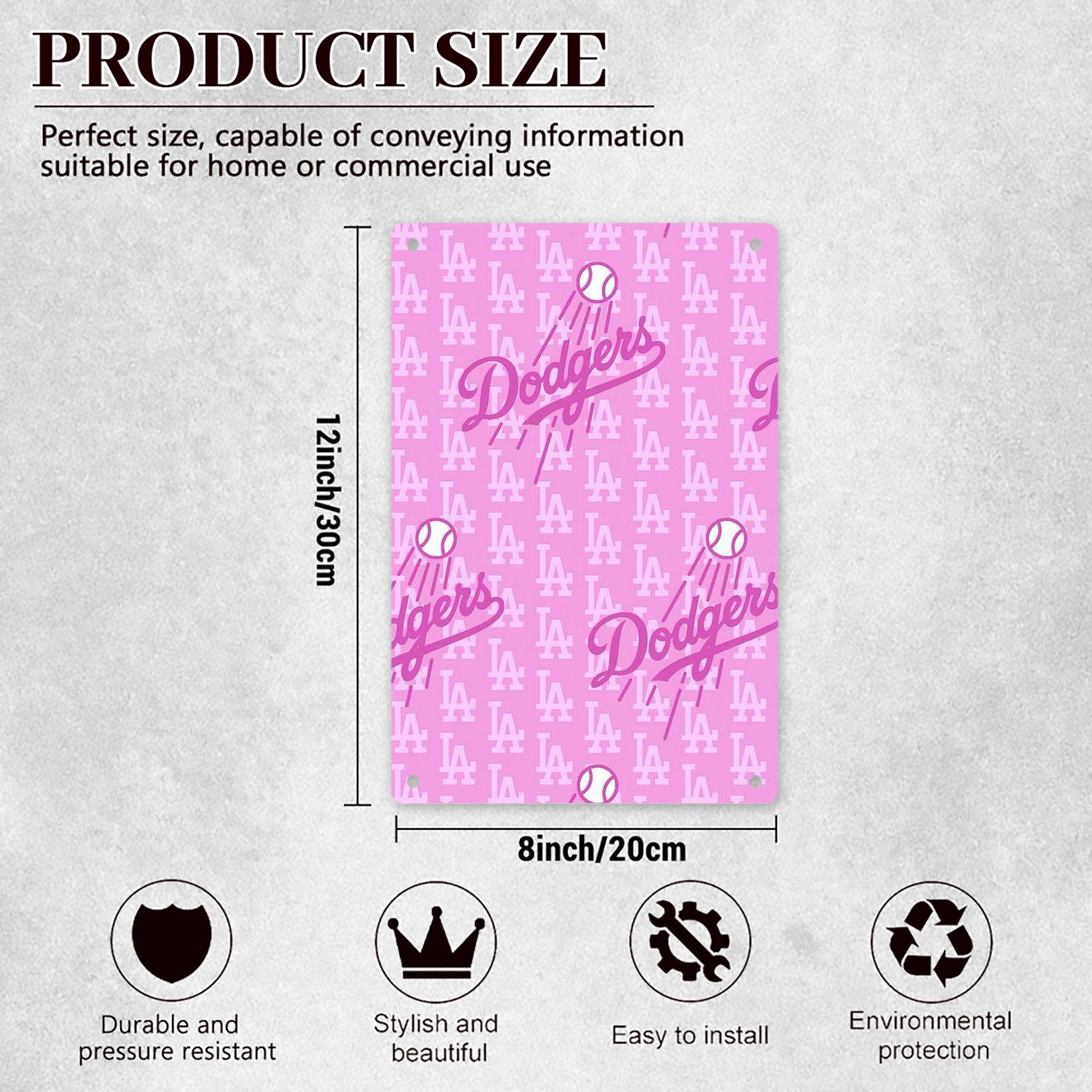  8x12inch Vertical Aluminum Sign - Durable Fade-Resistant Indoor/Outdoor Safety & Information Plaque For Office, Hotel, Restaurant, Bar, Public Spaces