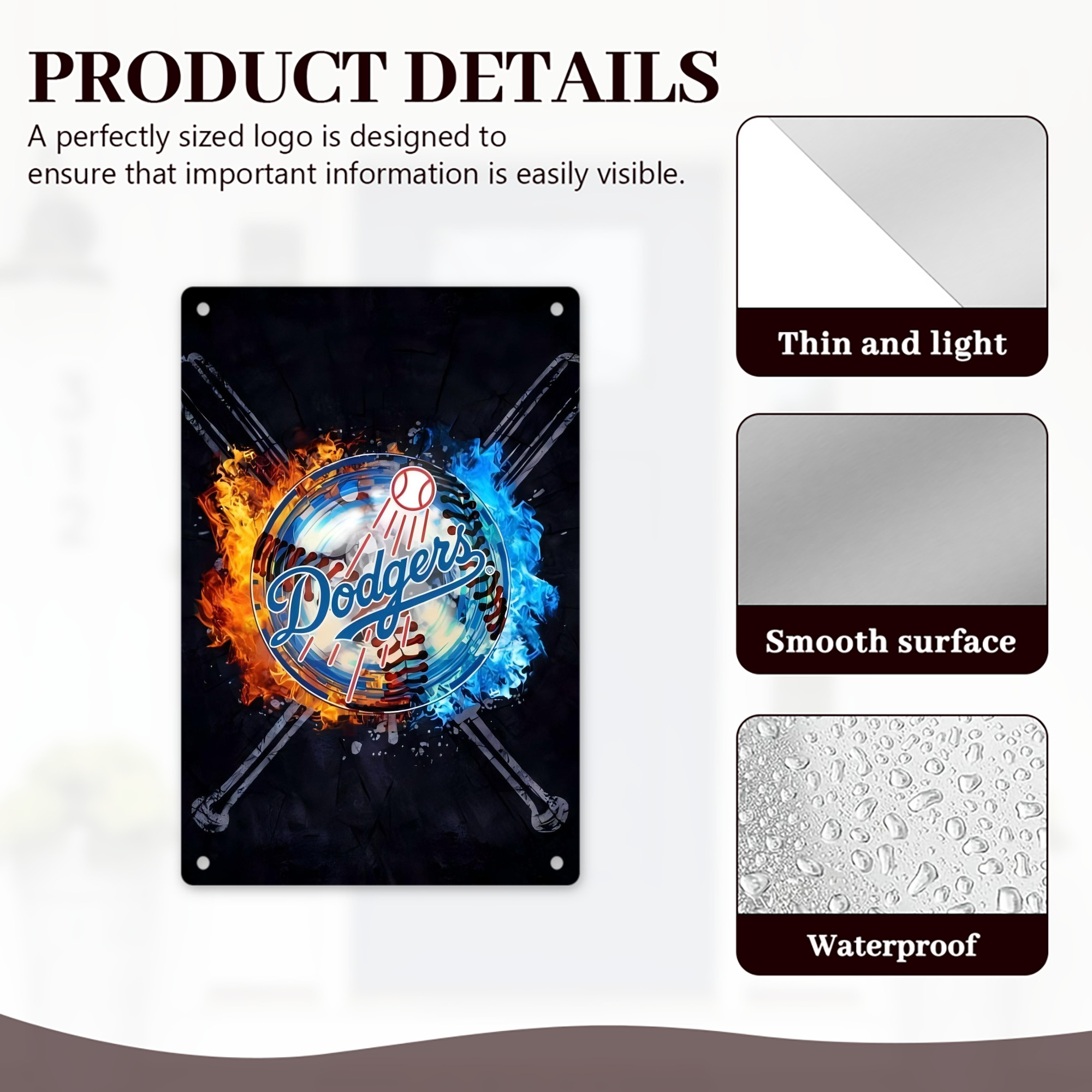  8x12inch Vertical Aluminum Sign - Durable Fade-Resistant Indoor/Outdoor Safety & Information Plaque For Office, Hotel, Restaurant, Bar, Public Spaces