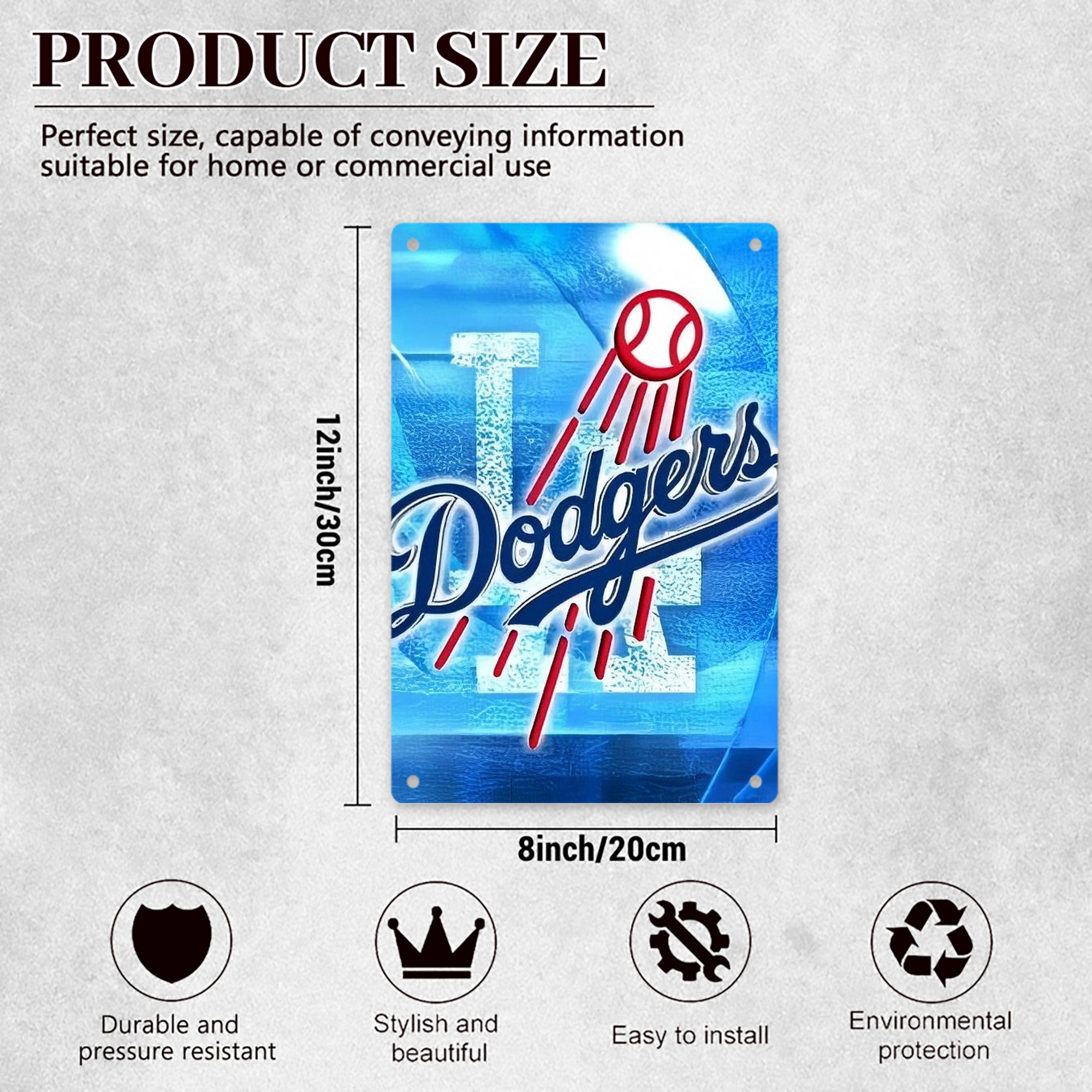  8x12inch Vertical Aluminum Sign - Durable Fade-Resistant Indoor/Outdoor Safety & Information Plaque For Office, Hotel, Restaurant, Bar, Public Spaces