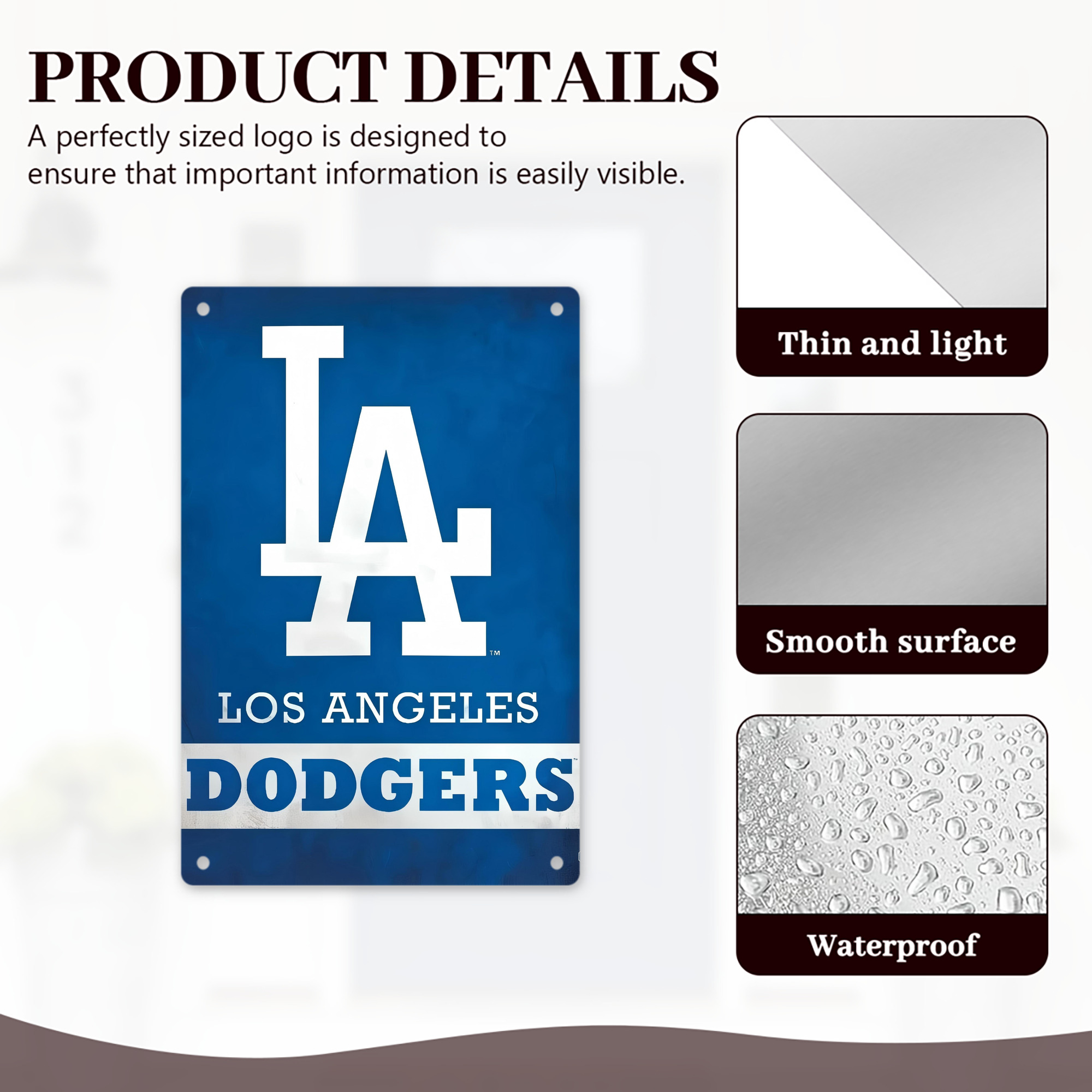  8x12inch Vertical Aluminum Sign - Durable Fade-Resistant Indoor/Outdoor Safety & Information Plaque For Office, Hotel, Restaurant, Bar, Public Spaces