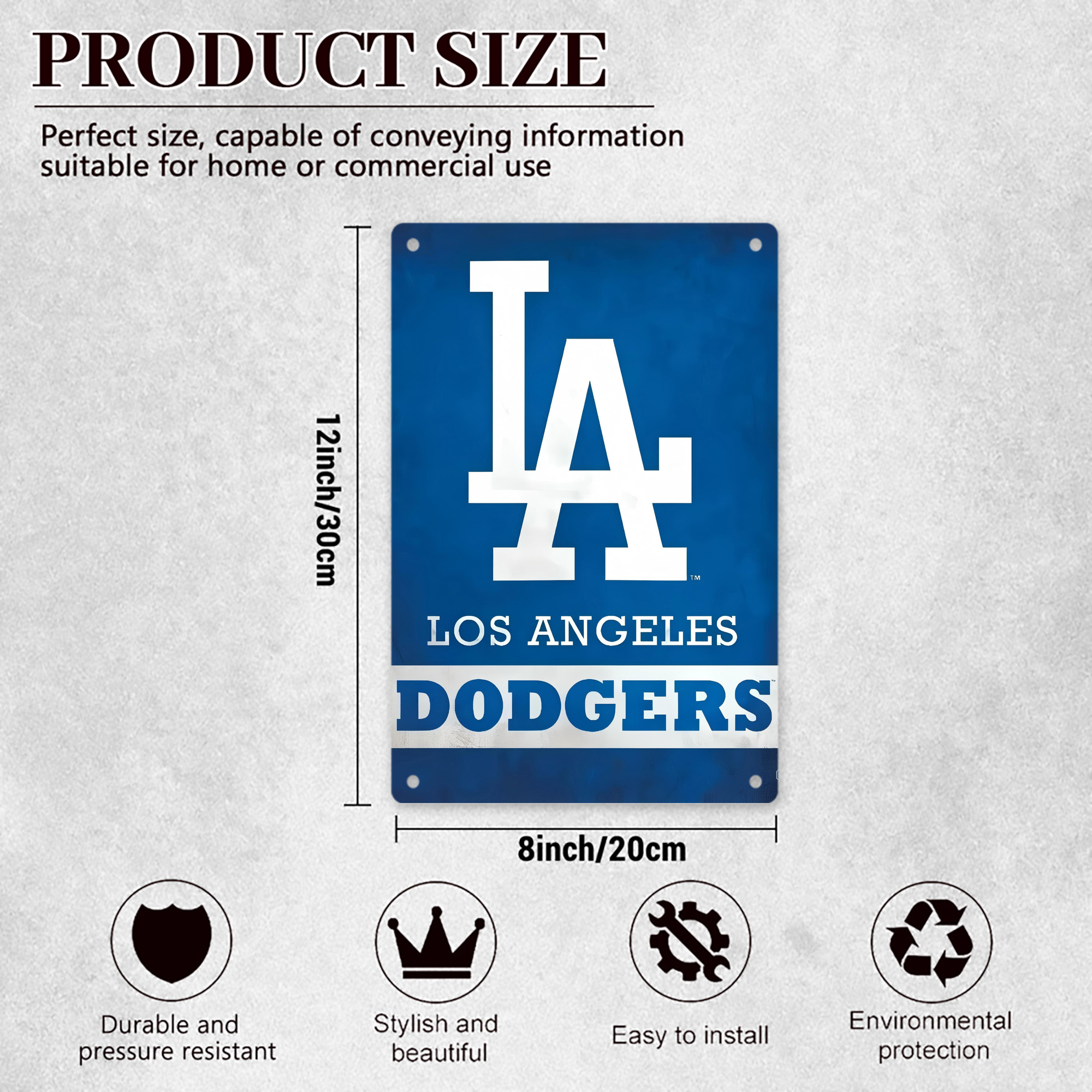  8x12inch Vertical Aluminum Sign - Durable Fade-Resistant Indoor/Outdoor Safety & Information Plaque For Office, Hotel, Restaurant, Bar, Public Spaces