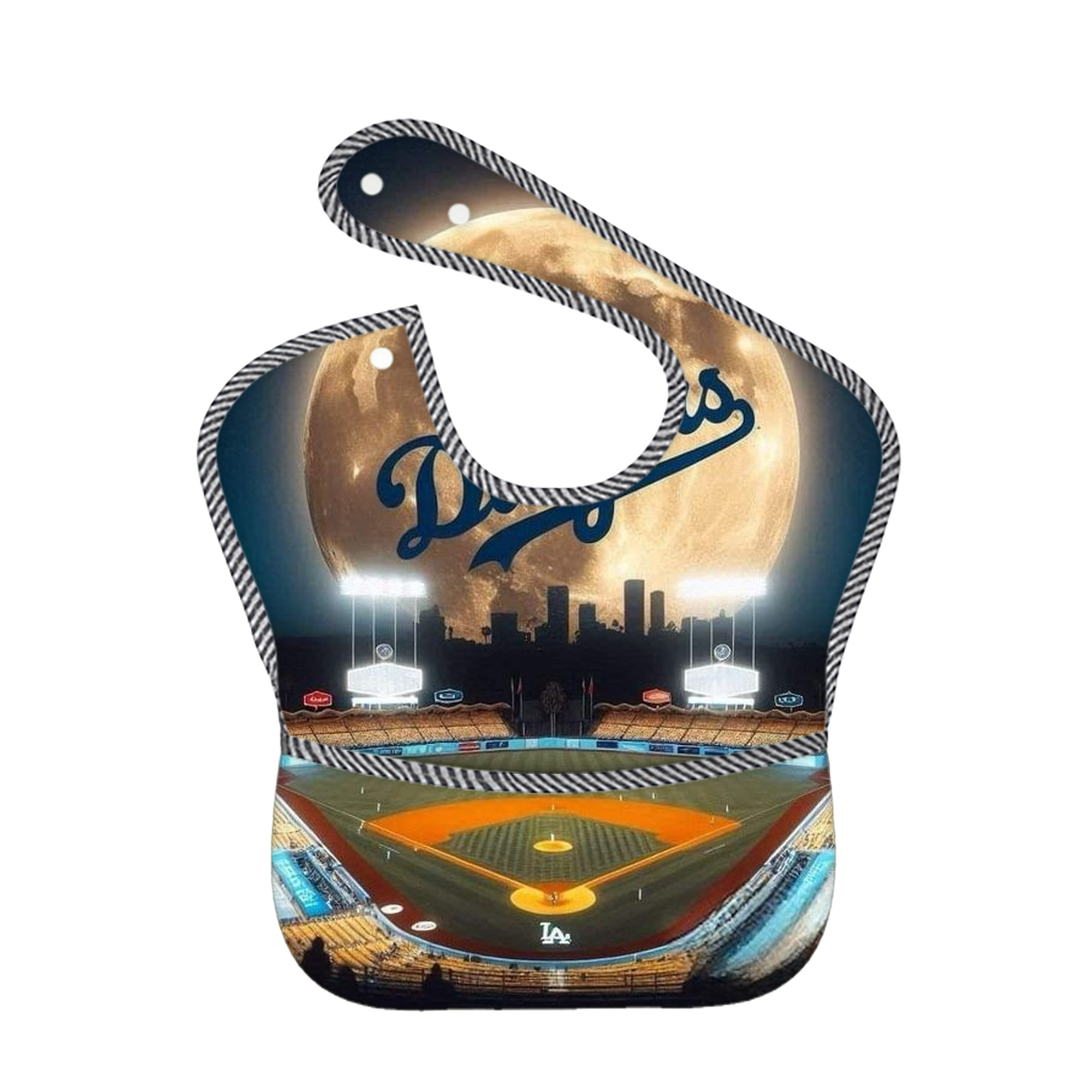  Adjustable Waterproof Toddler Bib – Full-Print Durable Polyester – Foldable Crumb Pocket – Easy Snap Closure – Soft