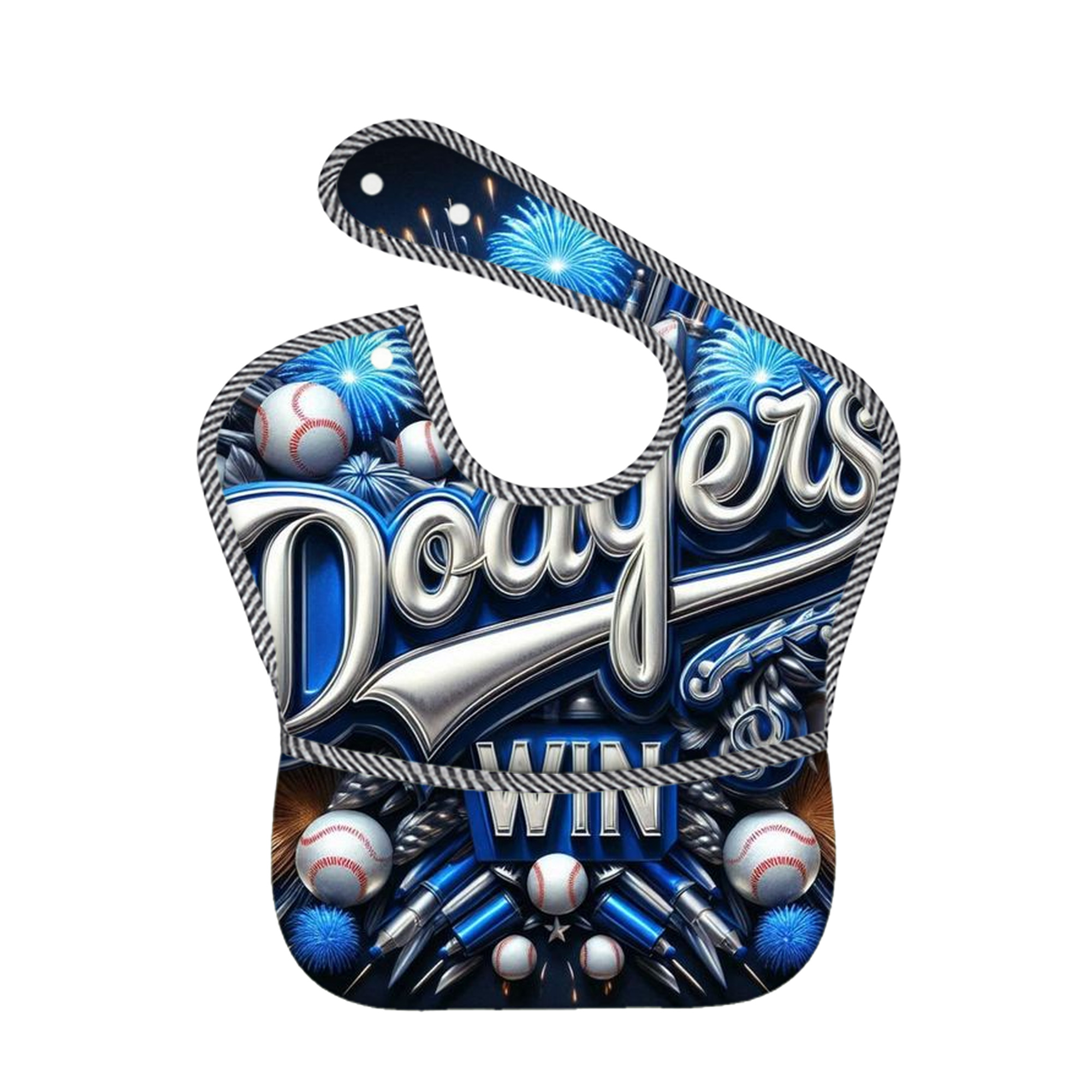  Adjustable Waterproof Toddler Bib – Full-Print Durable Polyester – Foldable Crumb Pocket – Easy Snap Closure – Soft