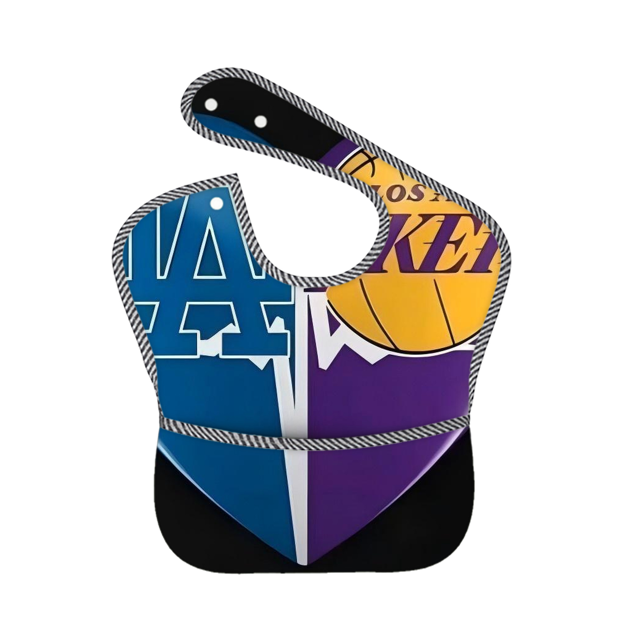  Adjustable Waterproof Toddler Bib – Full-Print Durable Polyester – Foldable Crumb Pocket – Easy Snap Closure – Soft