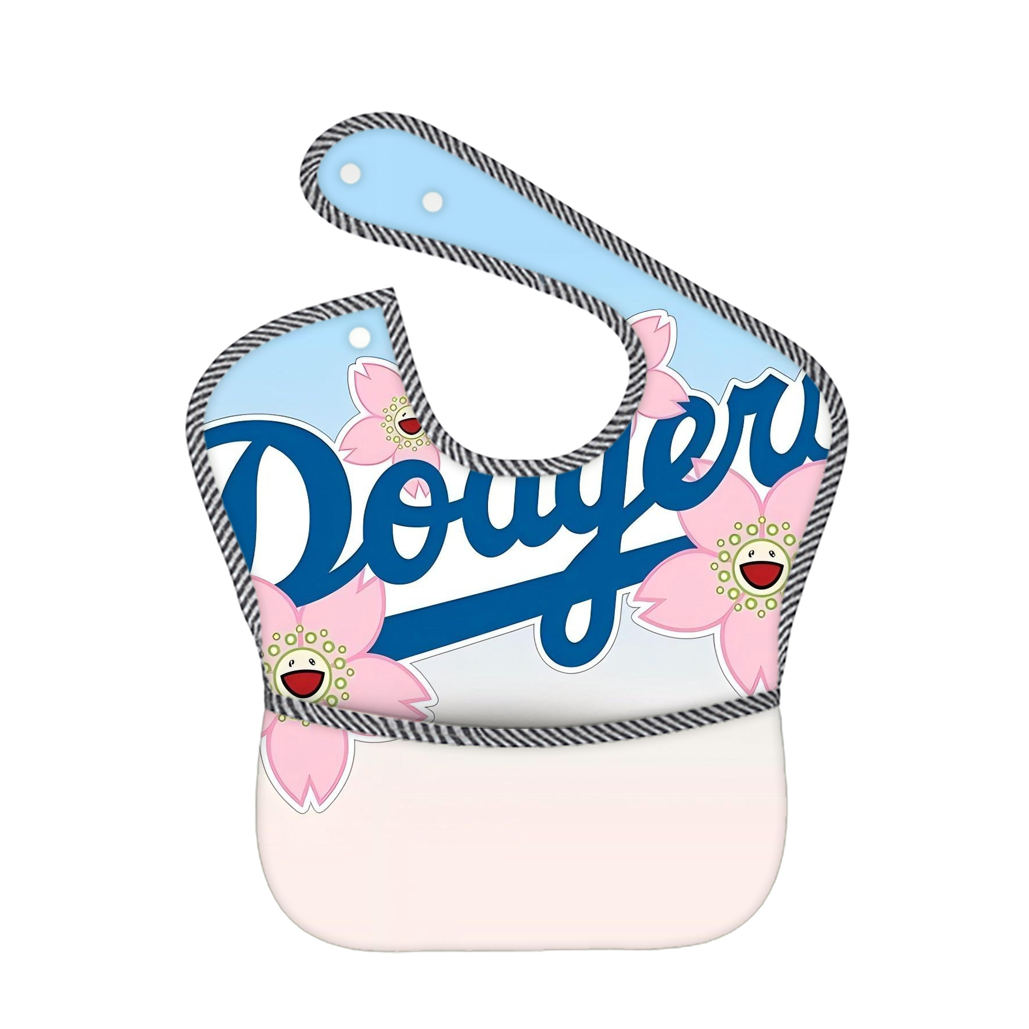  Adjustable Waterproof Toddler Bib – Full-Print Durable Polyester – Foldable Crumb Pocket – Easy Snap Closure – Soft