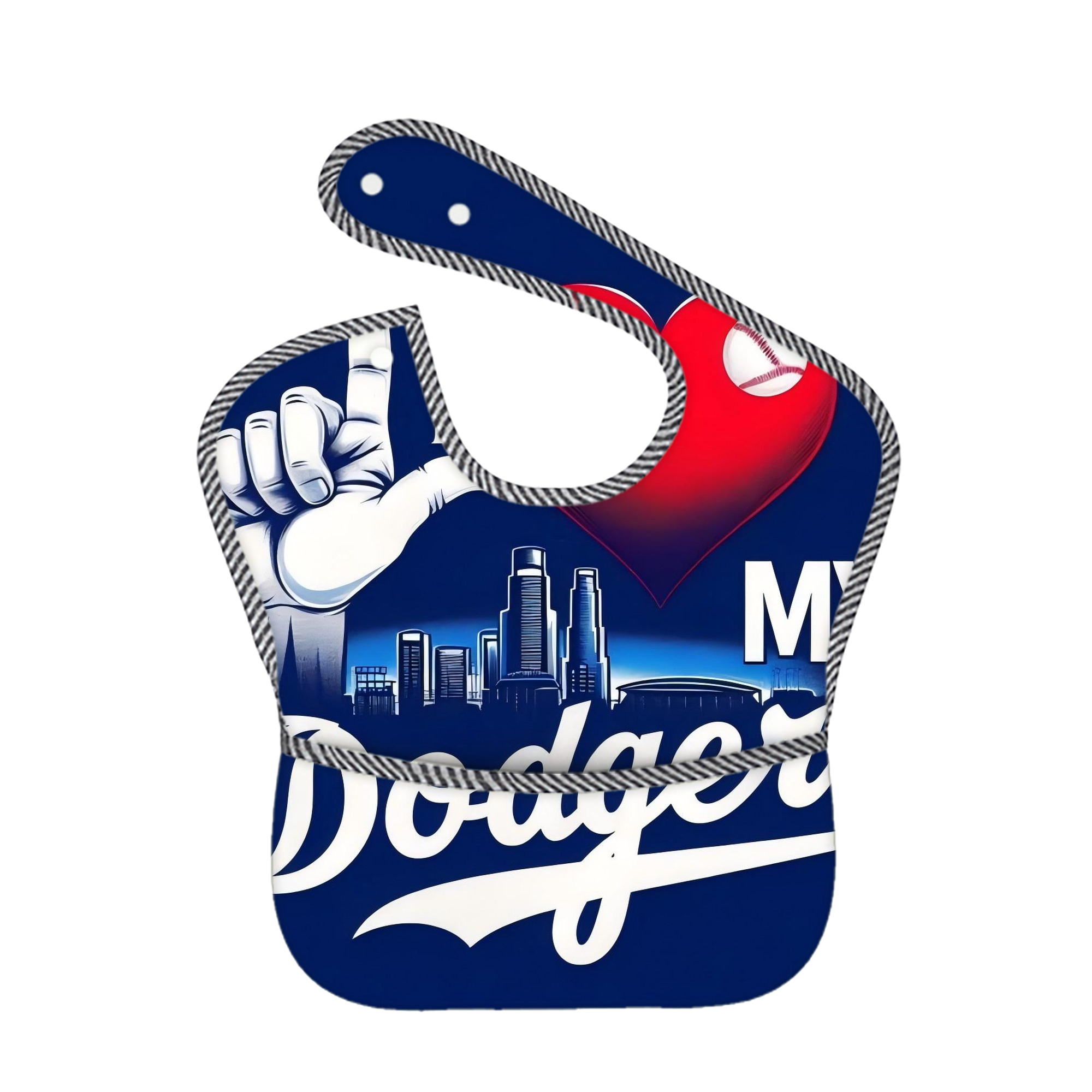  Adjustable Waterproof Toddler Bib – Full-Print Durable Polyester – Foldable Crumb Pocket – Easy Snap Closure – Soft