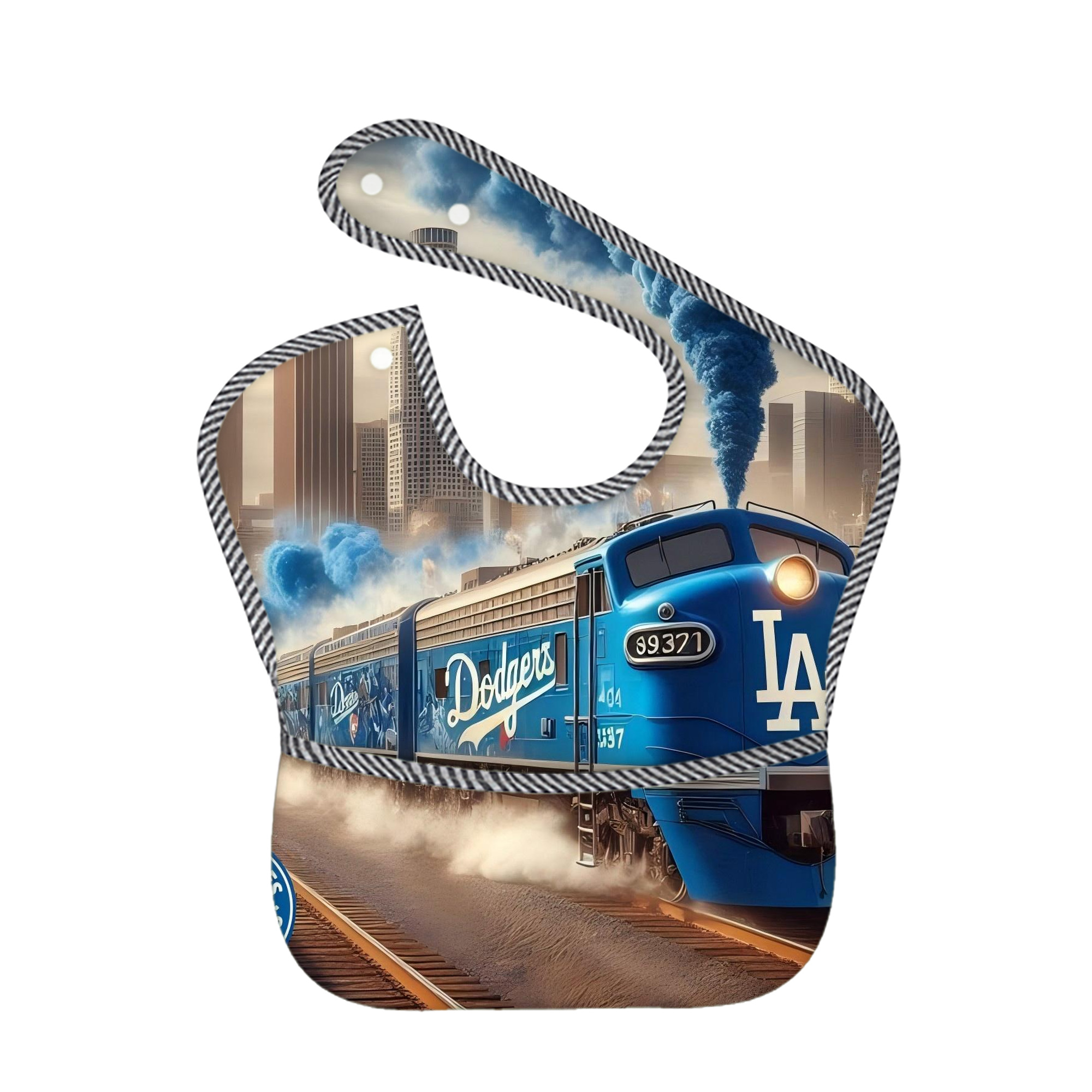  Adjustable Waterproof Toddler Bib – Full-Print Durable Polyester – Foldable Crumb Pocket – Easy Snap Closure – Soft