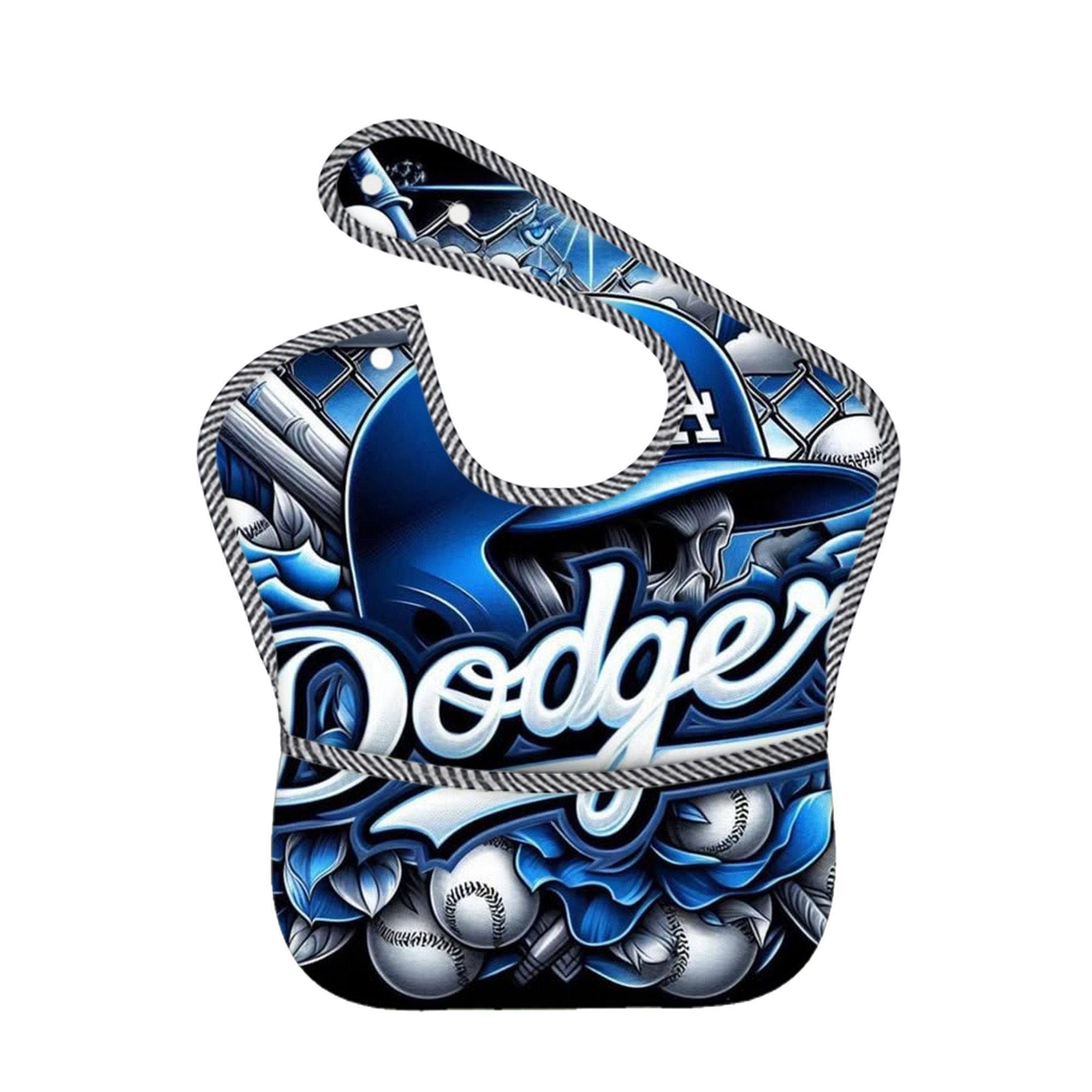  Adjustable Waterproof Toddler Bib – Full-Print Durable Polyester – Foldable Crumb Pocket – Easy Snap Closure – Soft