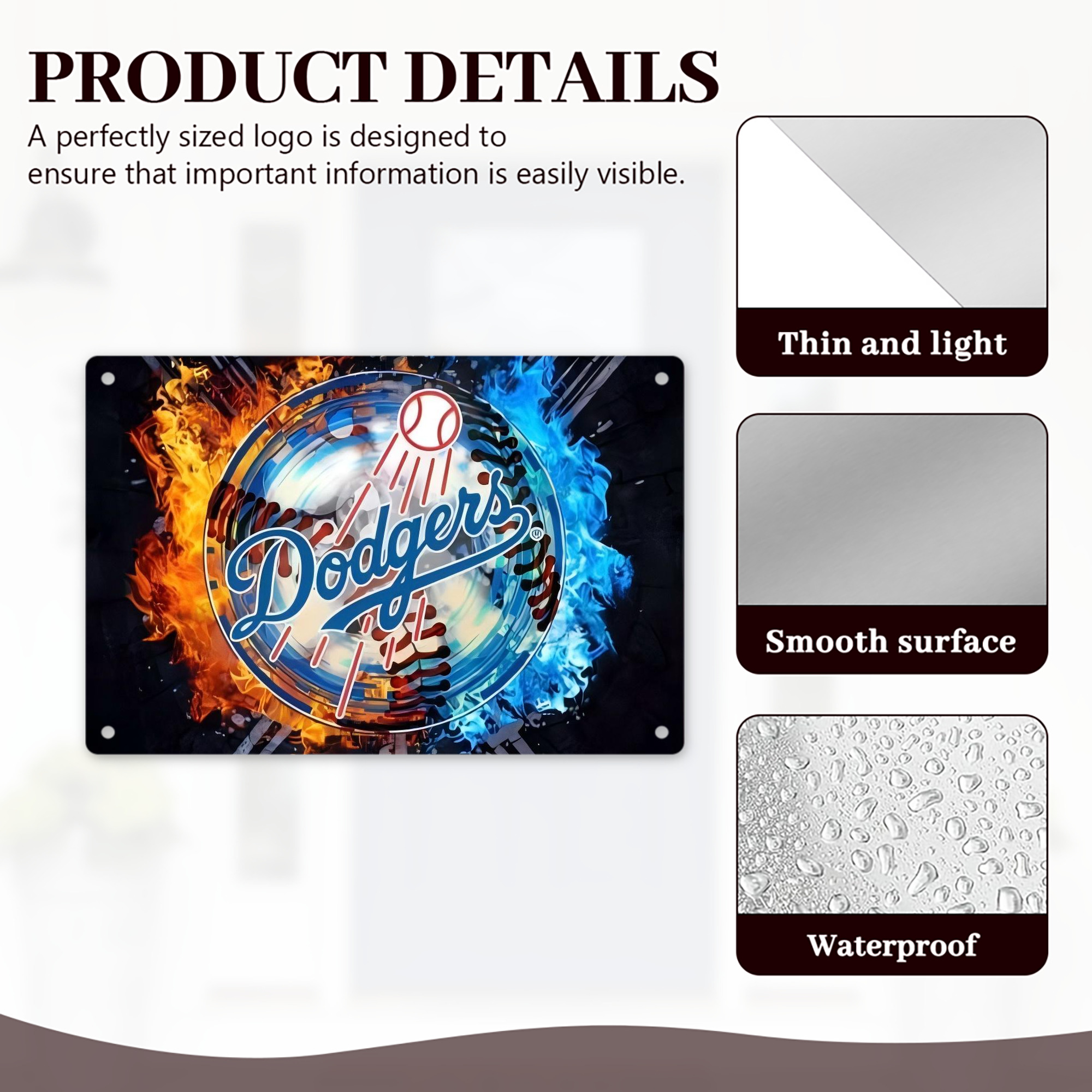  Decorative Aluminum Plaque – Horizontal Design – Durable, Stylish, Easy To Install – Ideal For Home, Office, Bar, And More