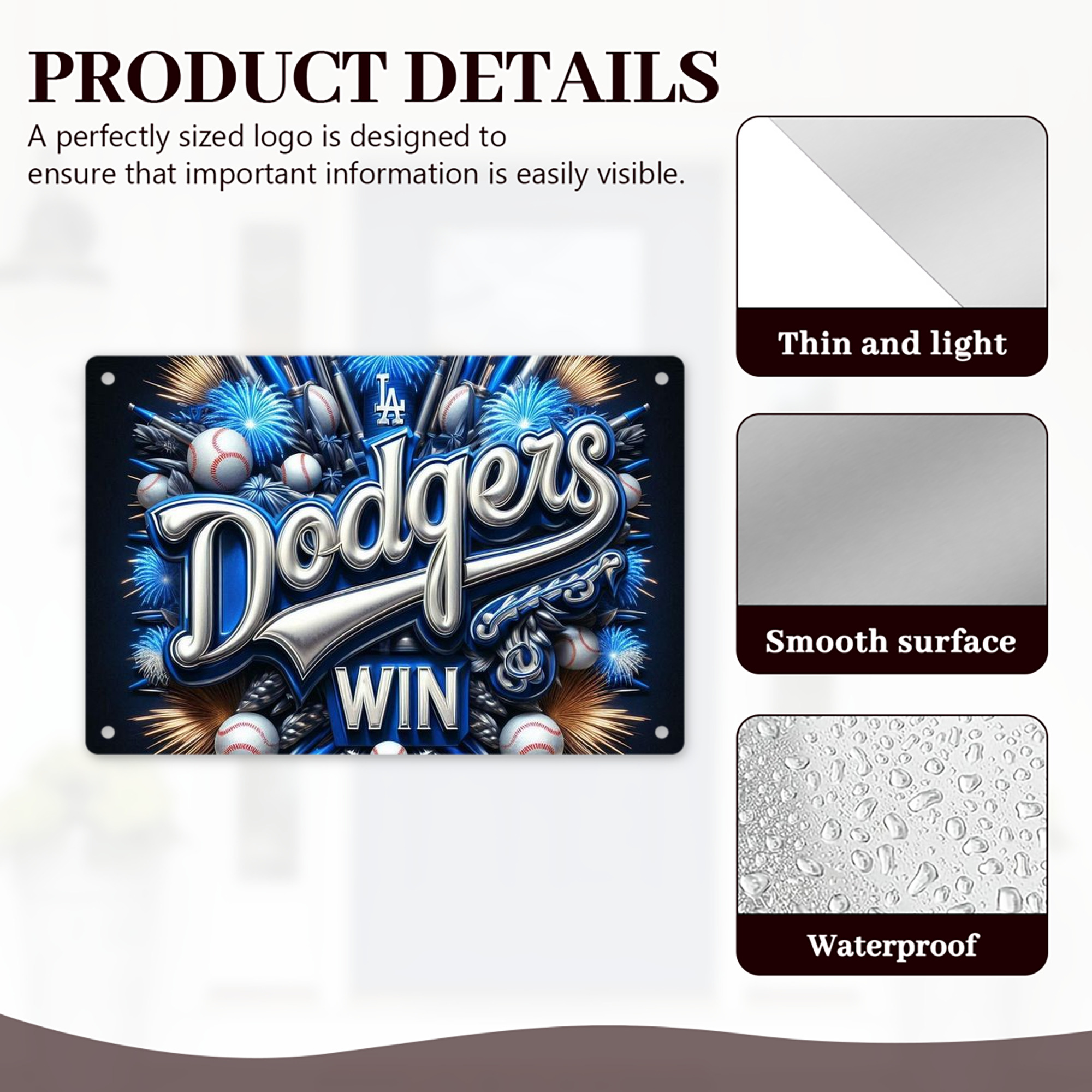  Decorative Aluminum Plaque – Horizontal Design – Durable, Stylish, Easy To Install – Ideal For Home, Office, Bar, And More