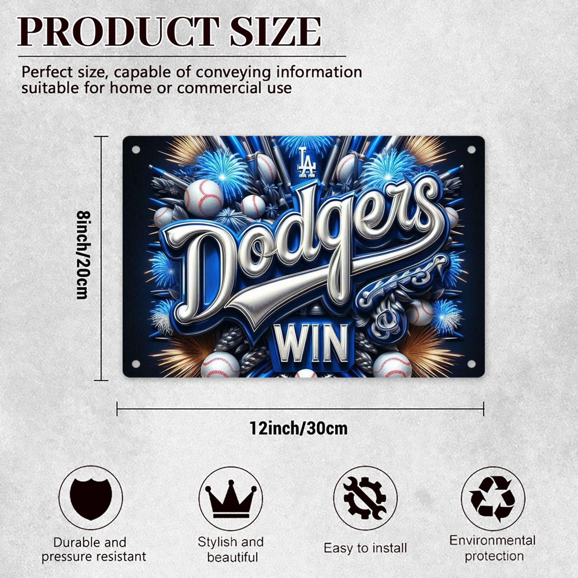  Decorative Aluminum Plaque – Horizontal Design – Durable, Stylish, Easy To Install – Ideal For Home, Office, Bar, And More