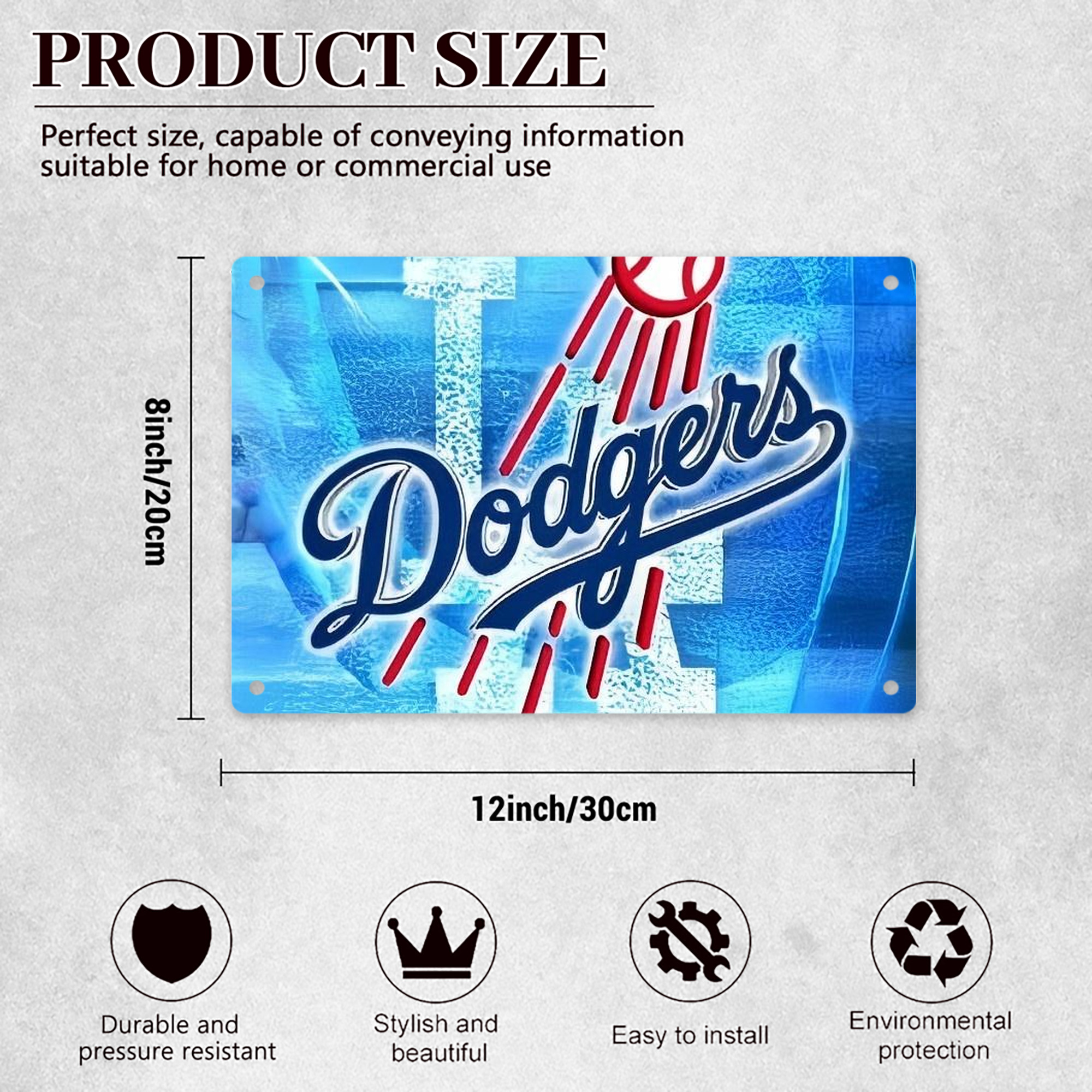  Decorative Aluminum Plaque – Horizontal Design – Durable, Stylish, Easy To Install – Ideal For Home, Office, Bar, And More